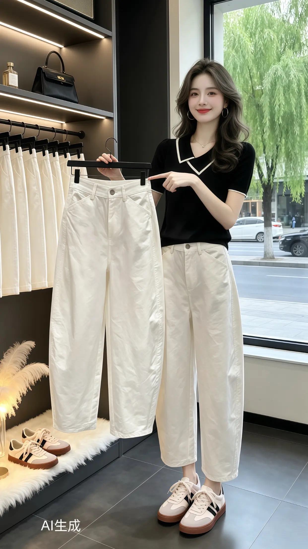 一条百搭又高级的裤子 夏日通勤休闲穿搭 一条百搭裤搭配所有 通勤穿搭不重复