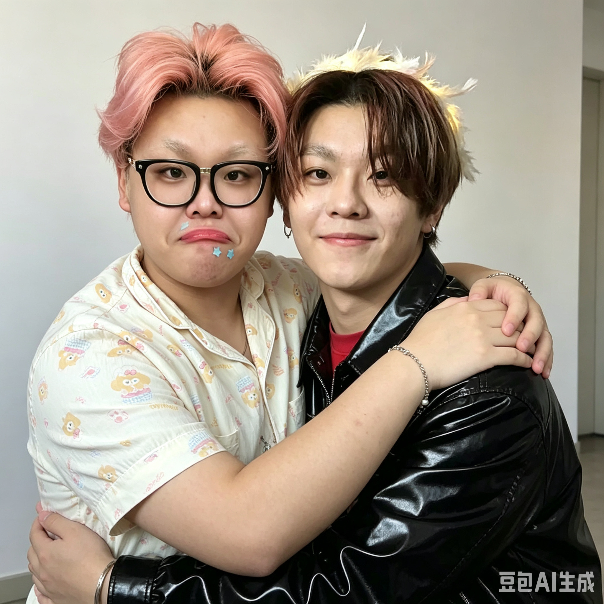 贺鑫隆疑似撞脸老婆龙 