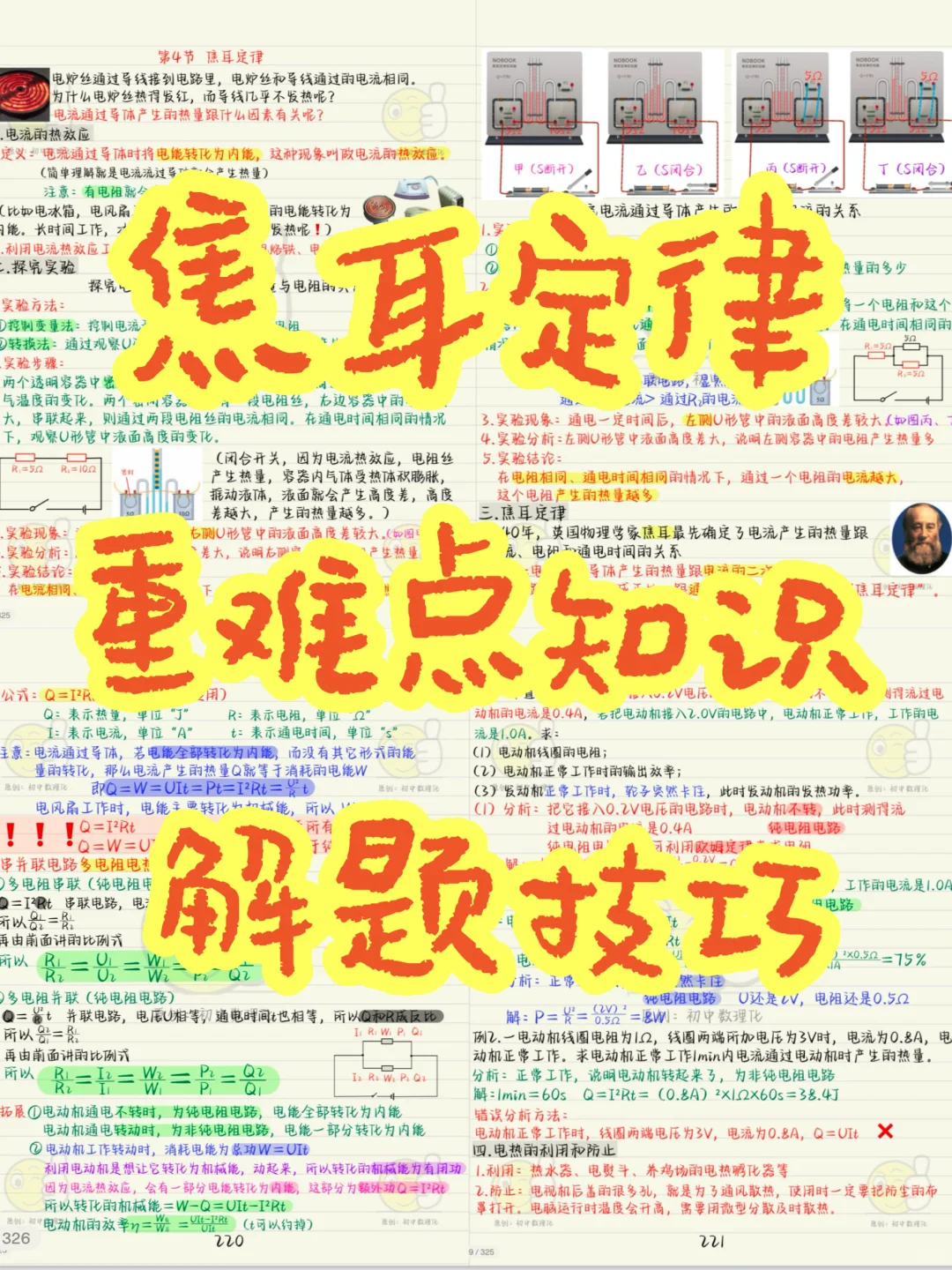 中考电学：焦耳定律重难点梳理他❗解题技巧❗