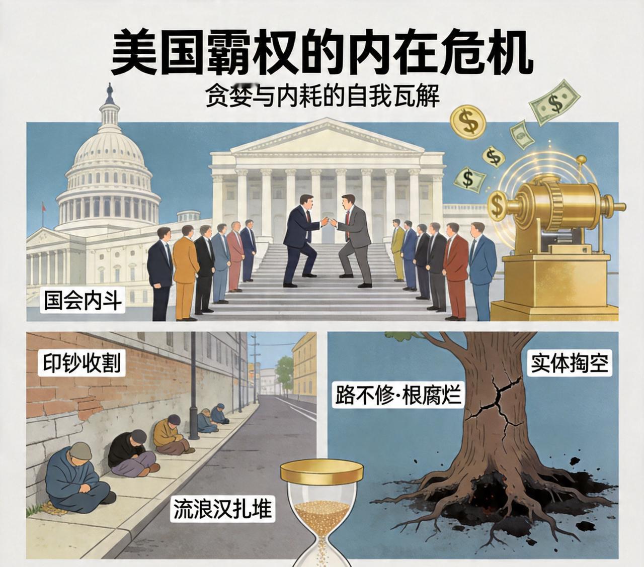 大家都琢磨，到底谁能把美国这霸主给拉下马？
别总盯着地图找对手了。其实，这把锁的