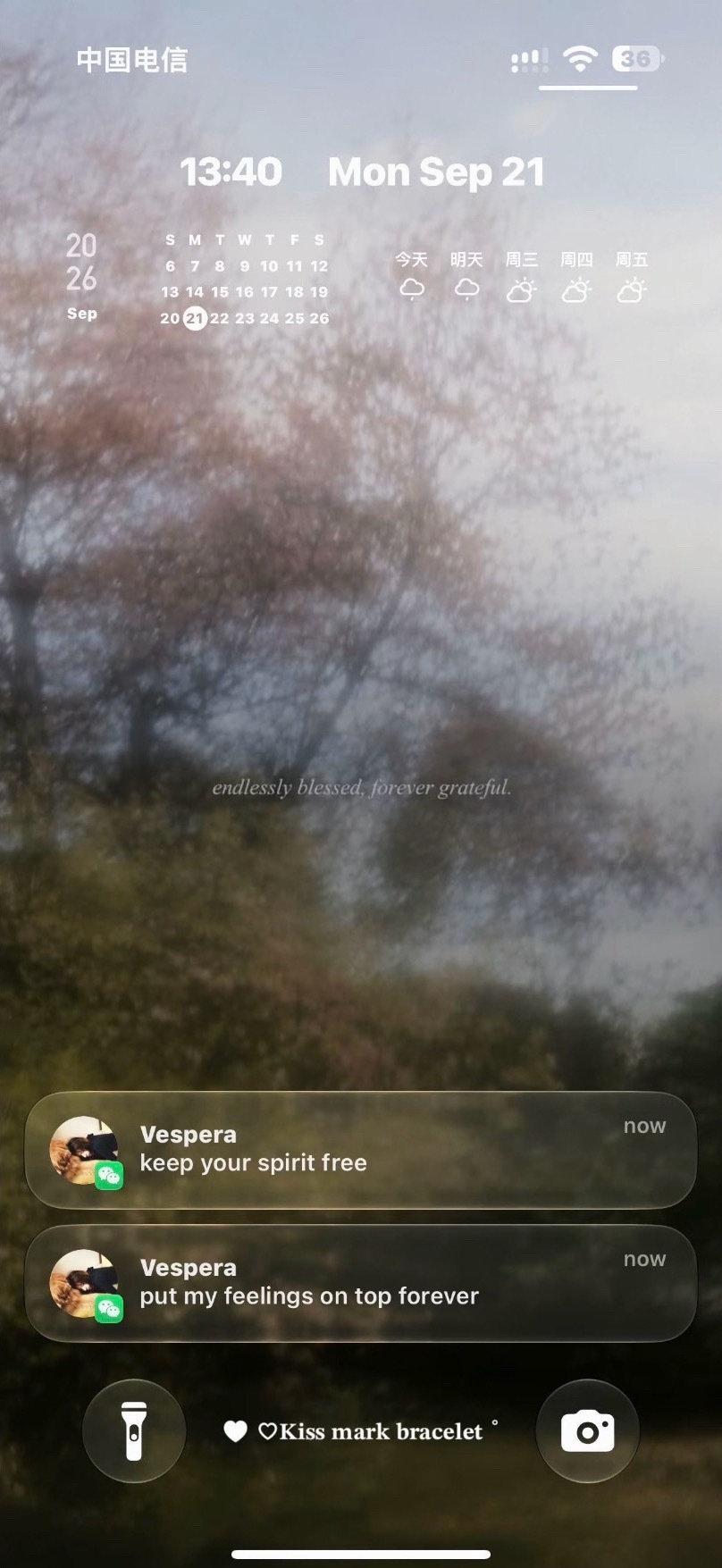 ios27太值得更新了，单这个时间组件缩小+全屏风景壁纸来说，完全是审美积累来的