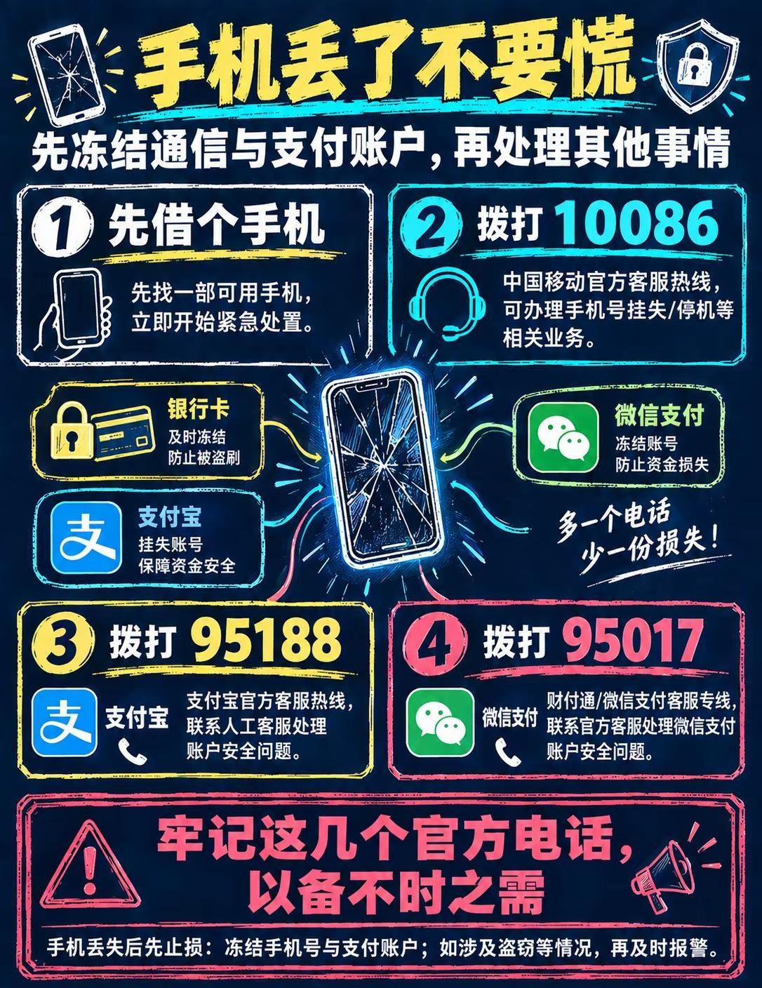 外出手机丢了不要慌：先挂失手机号、支付宝、微信手机丢失 挂失流程 支付宝挂失 微