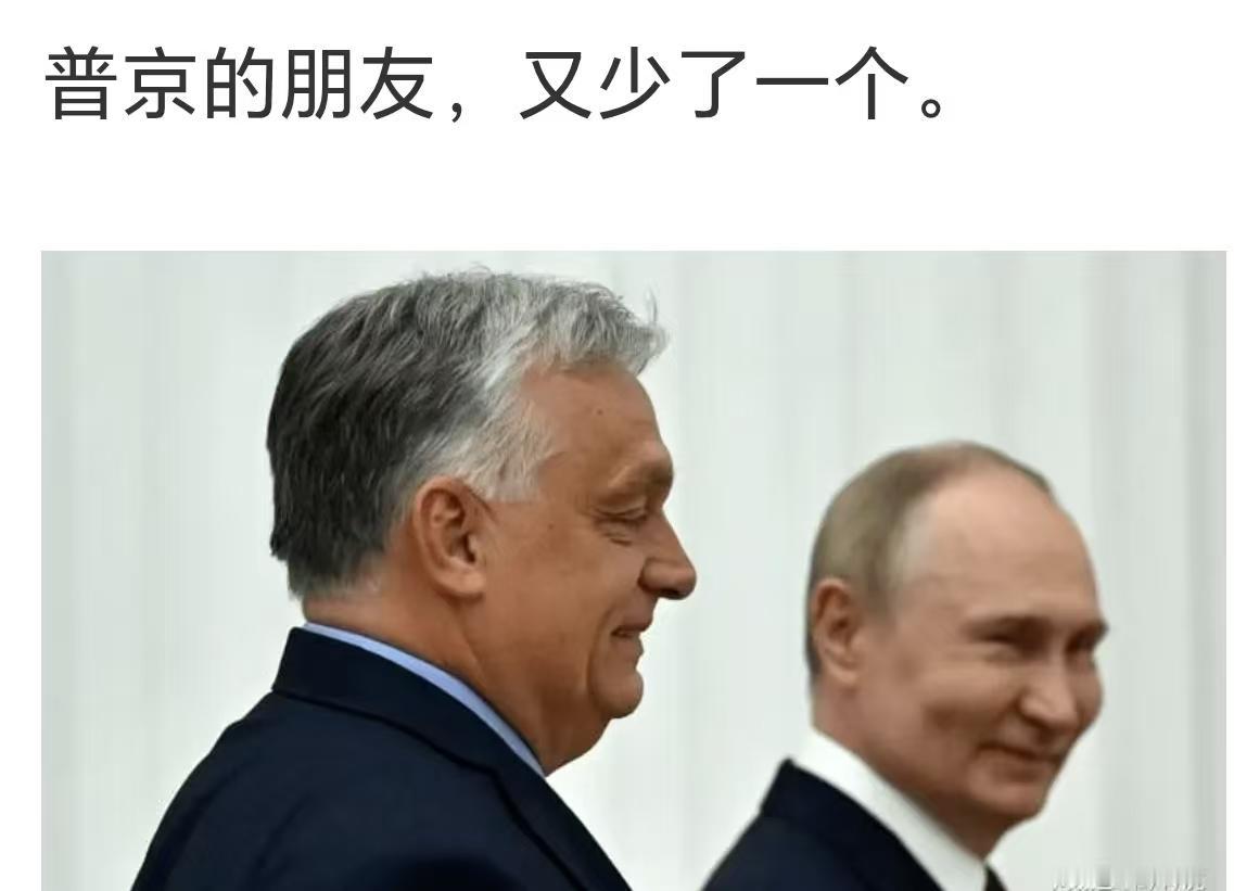 匈牙利变天后，普京的铁杆朋友又少了一位。
对俄罗斯而言，这世界变得已经让人看不清