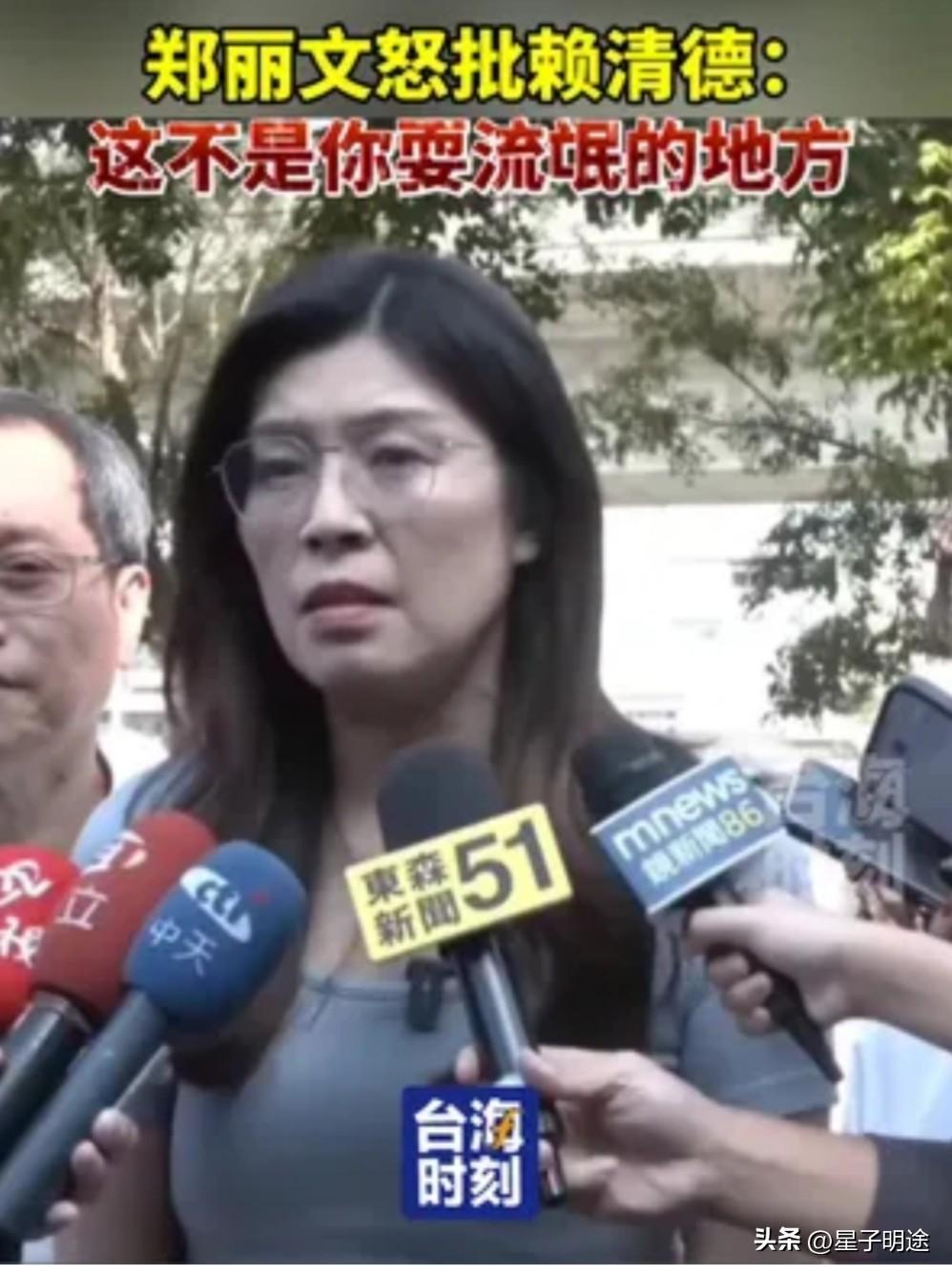 郑丽文言辞激烈地怒批赖清德，她义正词严地指出，

台湾绝不是赖清德可以肆意耍流氓