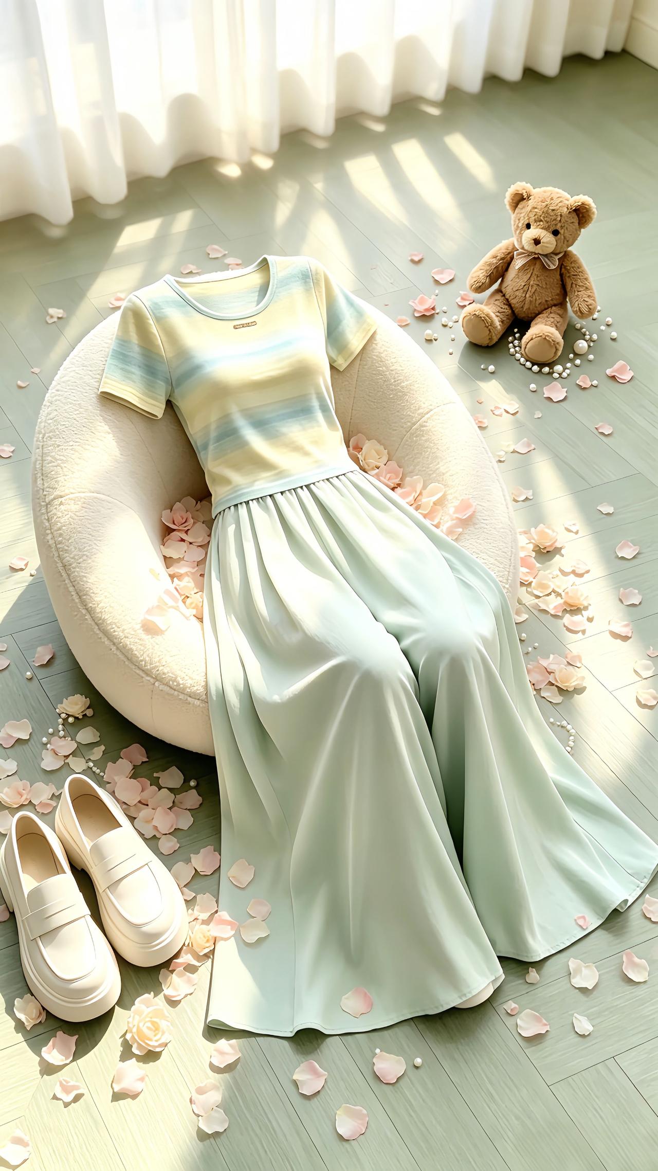 少女感夏日ootd 显瘦ootd穿搭 肉肉女孩怎么穿出氛围感 微胖甜妹的显瘦穿搭