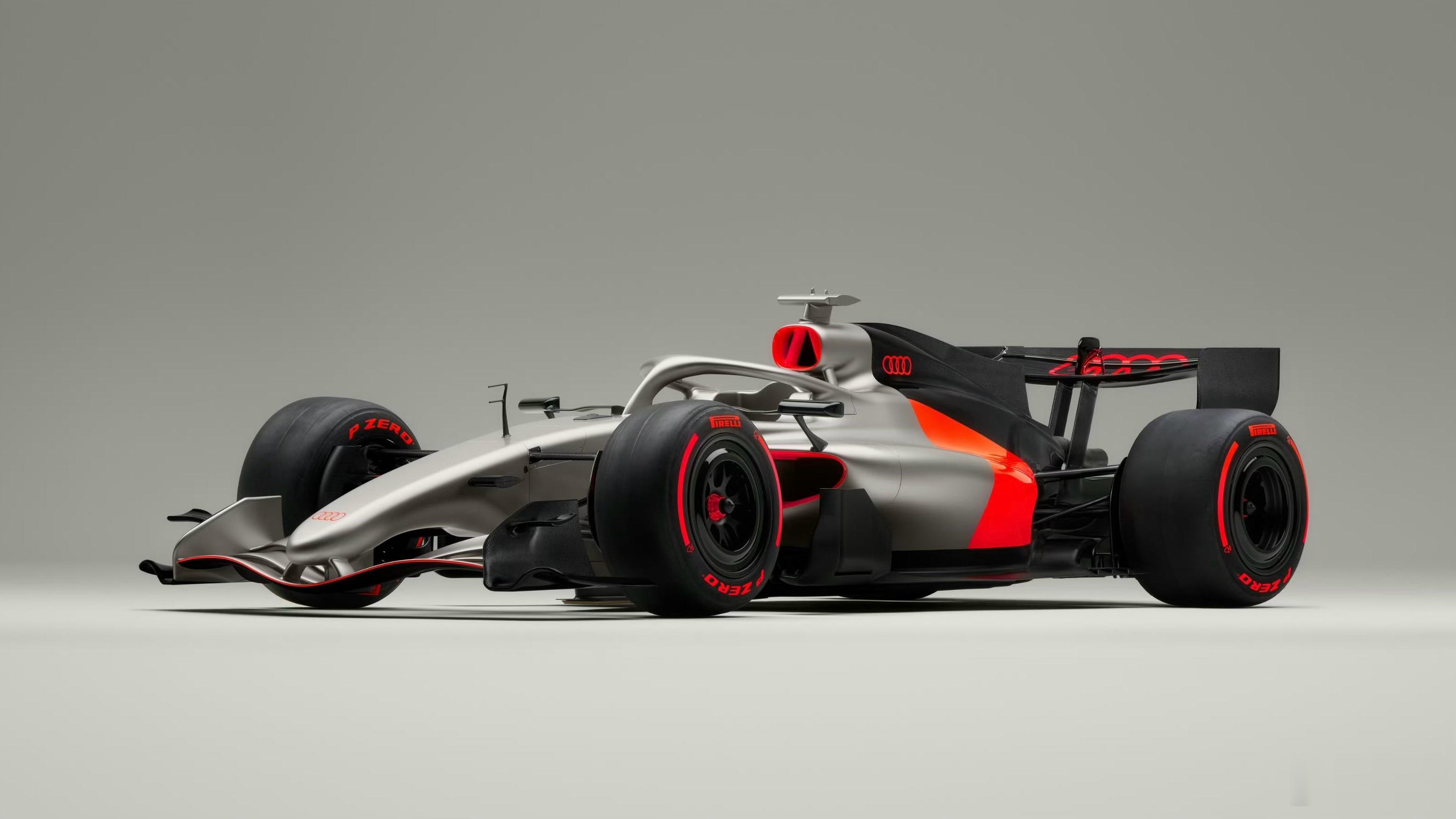 奥迪率先发布了26年的F1战车“R26”肉眼可见比现行22年规则的车小了不少希望