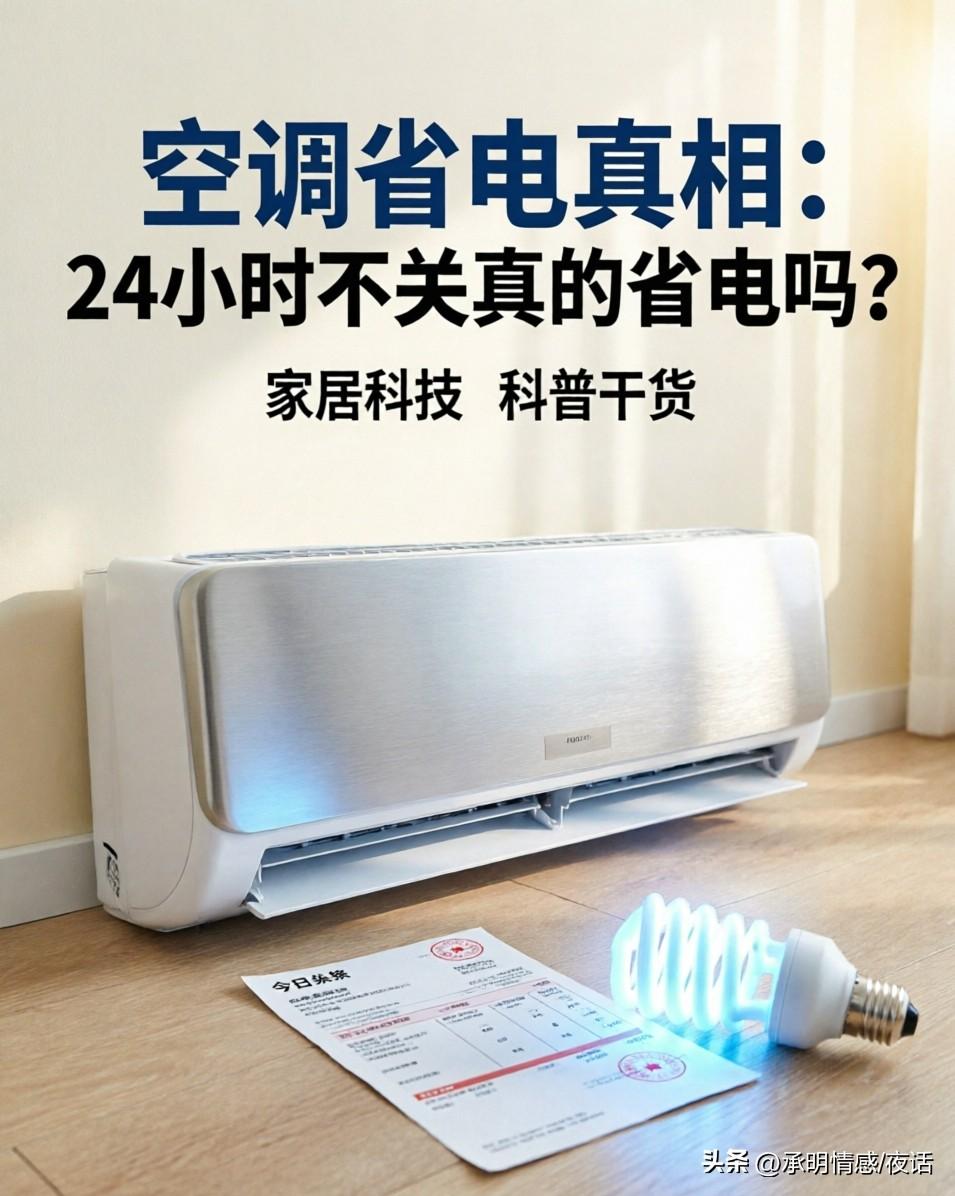 空调24小时不关更省电？国网正式辟谣啦！别再被“伪科普”坑钱。
夏天一到，“空调