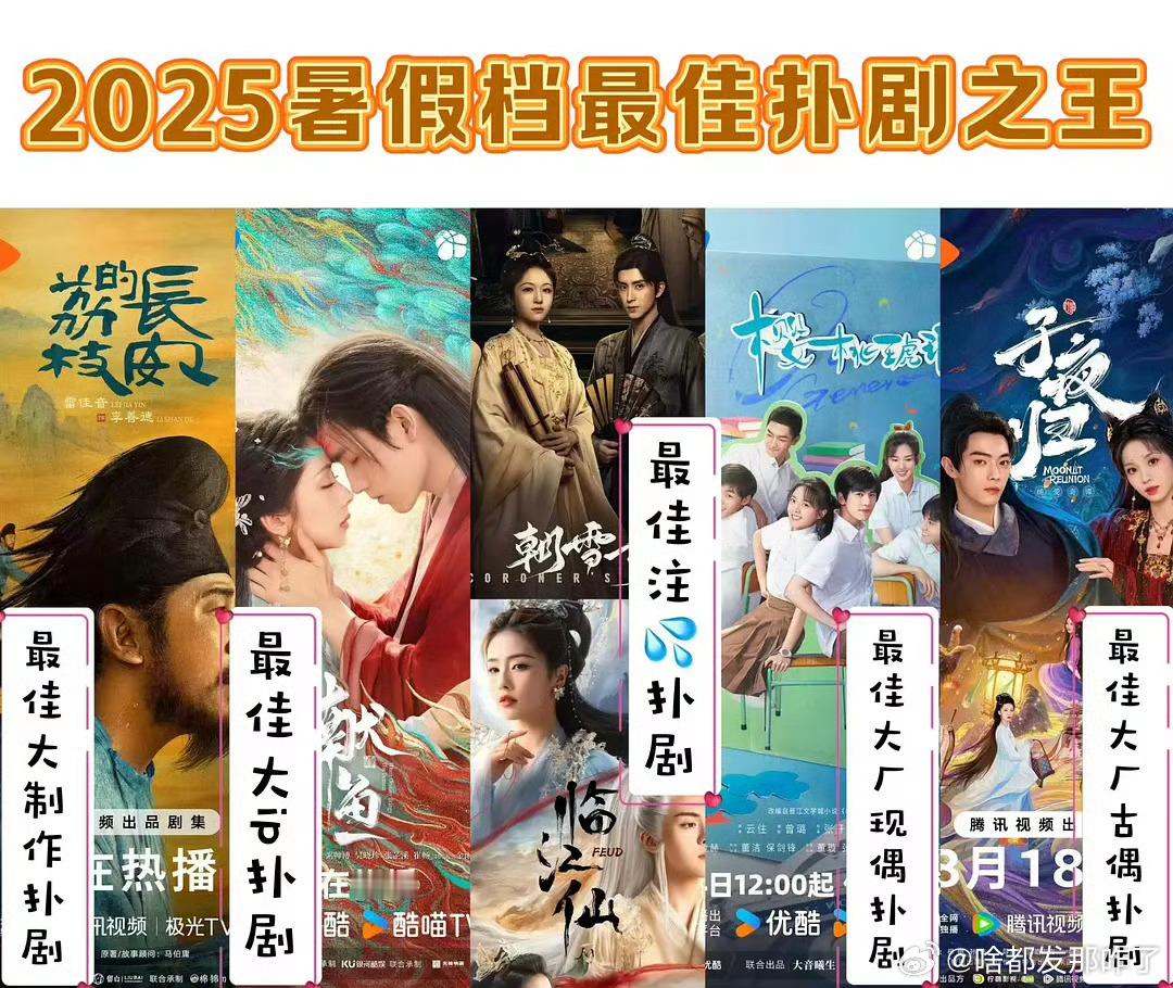 网友评选的2025暑假档最佳扑剧之王：最佳大制作扑街剧：雷佳音、岳云鹏《长安的荔