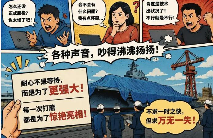 福建舰测试这么久，为何迟迟没有正式服役？其实说白了，是因为福建舰的技术问题，没办