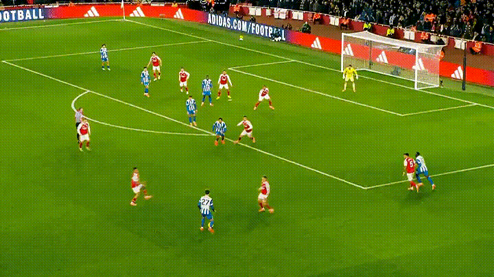 拉爹这神扑！！回头望月！！太帅了！！阿森纳vs布莱顿 英超联赛 阿森纳