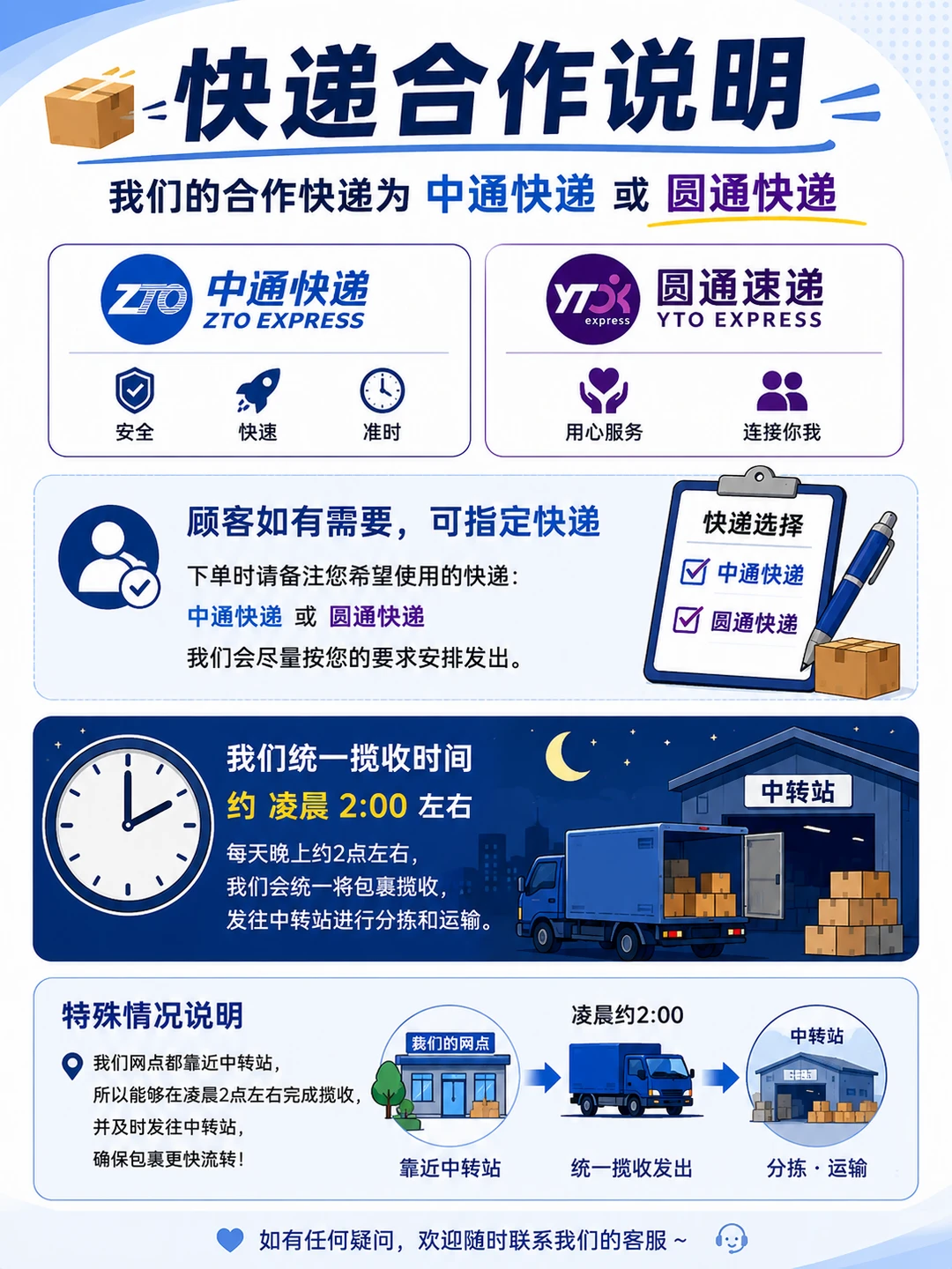 bongos家买前看！快递选择&揽收时间说明