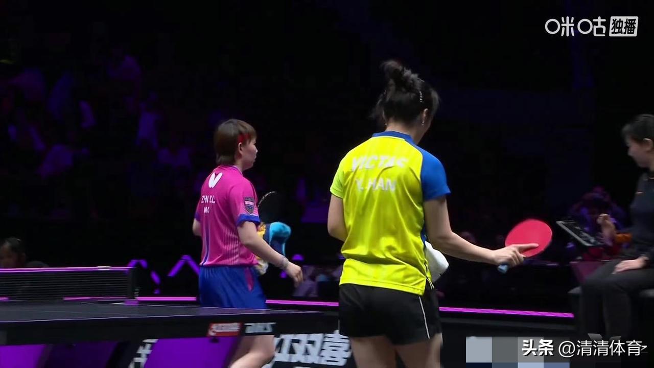 朱雨玲3-0（11-9、11-7、12-10）击败韩莹，晋级2026WTT重庆冠