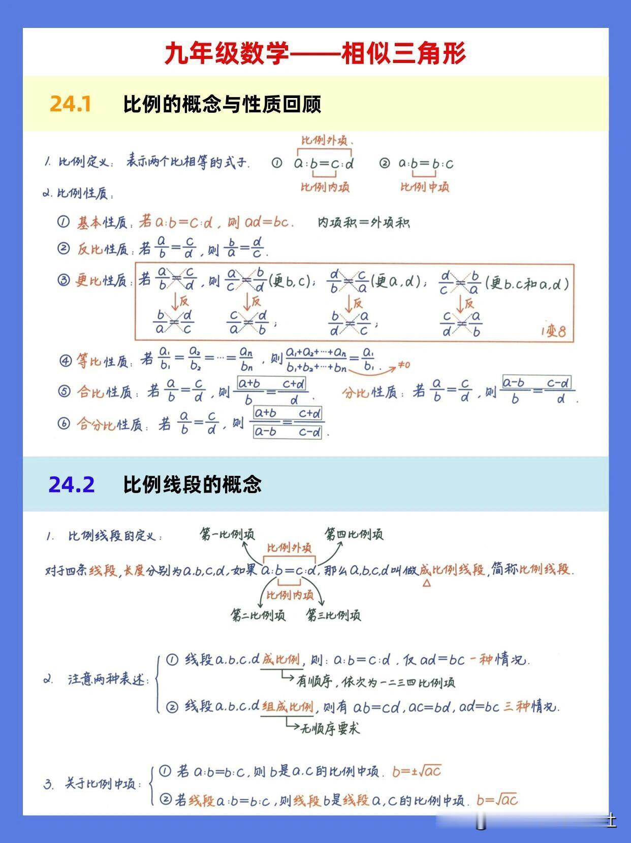 【九年级数学——相似三角形（全）】
初中数学知识点，中考数学几何模型，初中数学笔