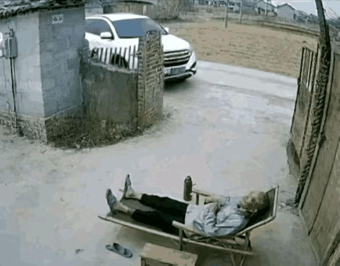 大爷如果手上没有那一支烟，可能会被吓个半死，有烟就淡定多了，不惊不慌。[捂脸]