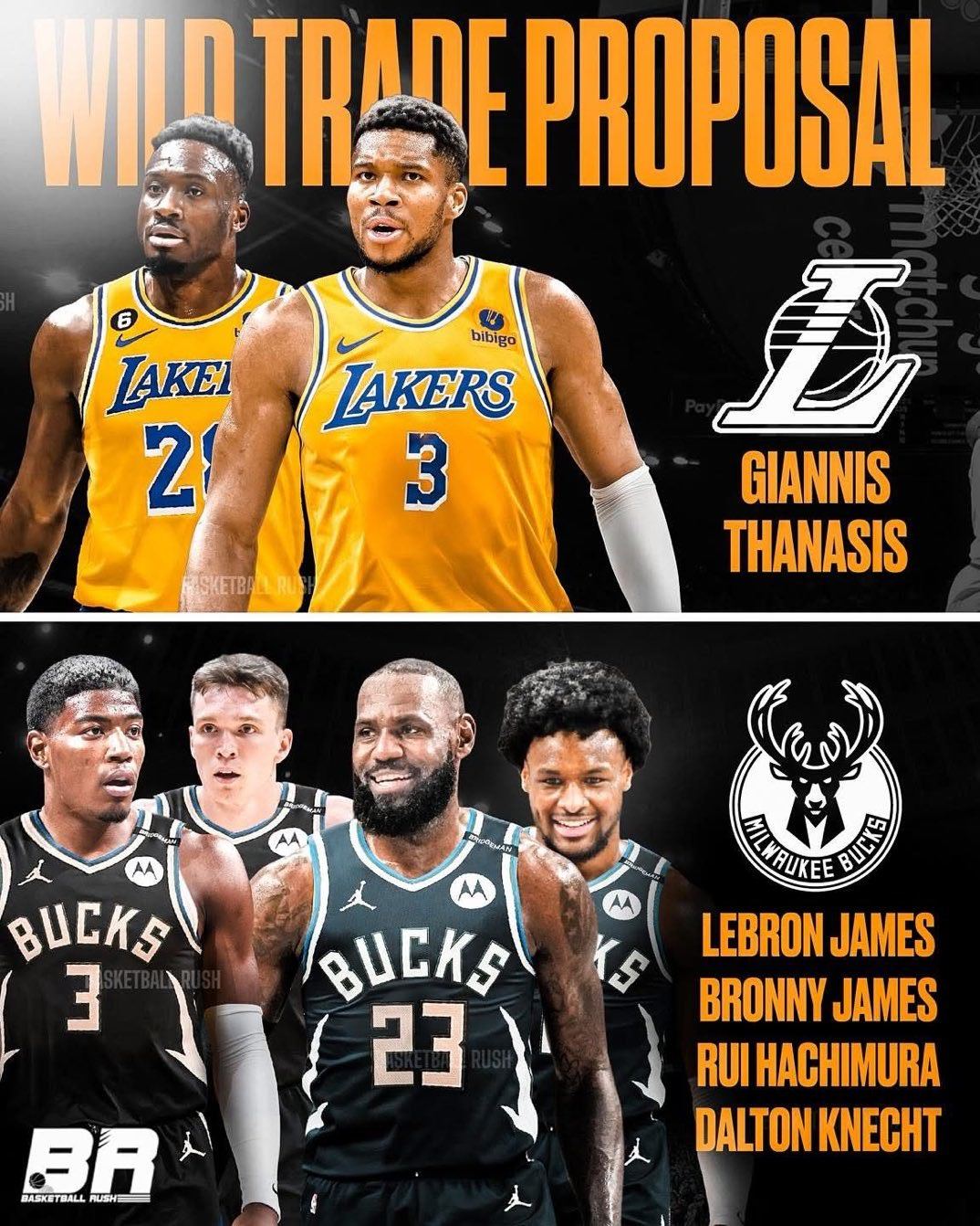 雄鹿不可能因为这点儿筹码就给字母卖了的，兄弟新赛季篮不住NBA