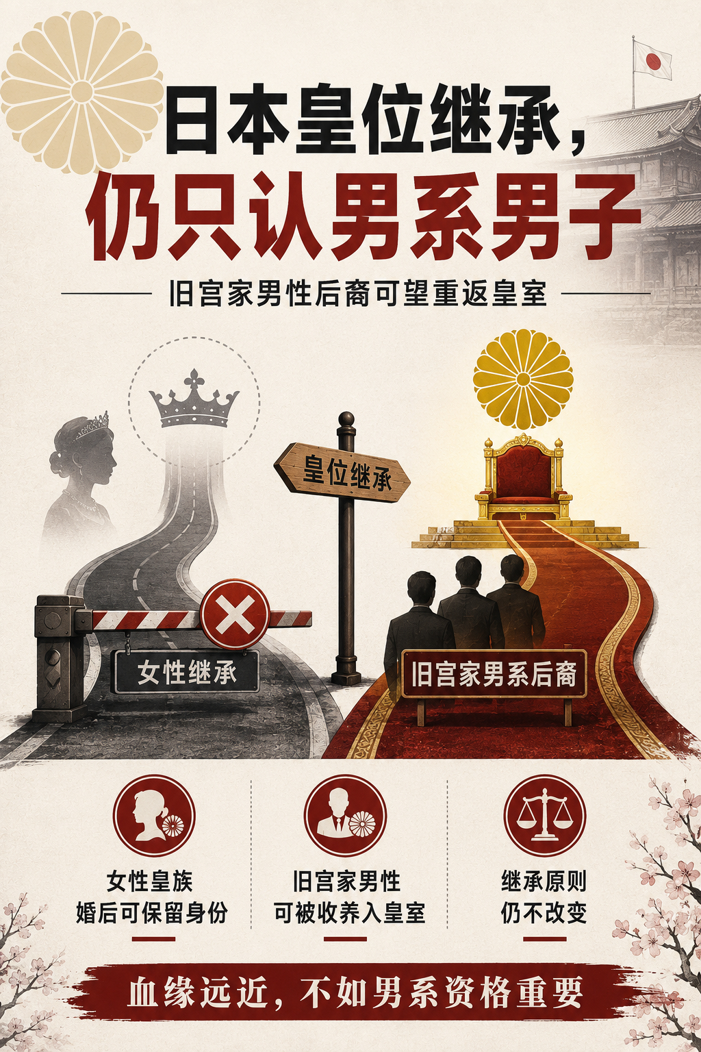 日本拟修法扩大皇位继承人，但仍坚持“男系男子”原则日本皇位继承制度正迎来近年来最