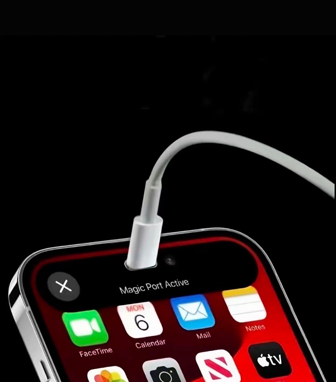 iPhone17标准版或缩小灵动岛看到一张图，直接在灵动岛上充电，这个想法如何[