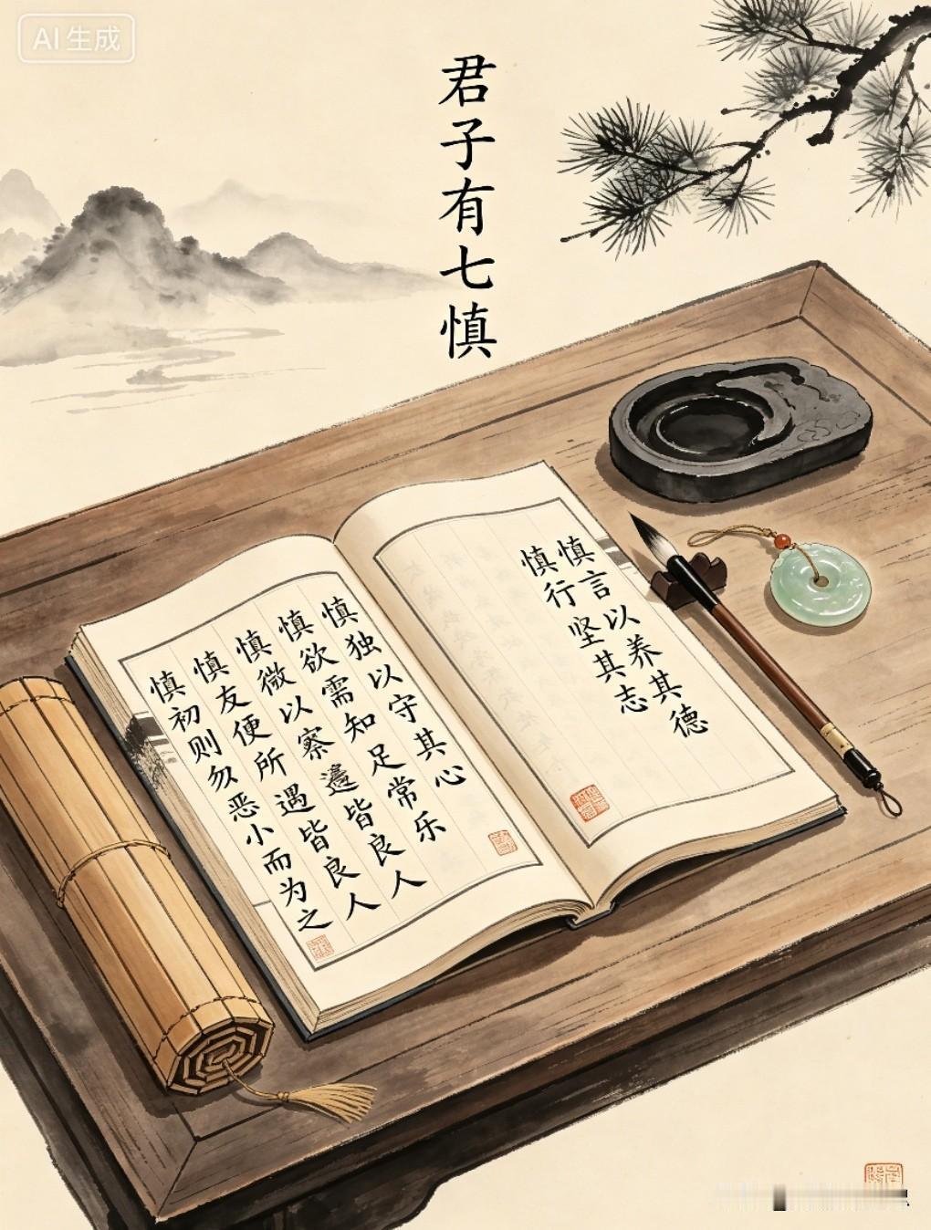 君子七慎：修身守心，行稳致远
 
中华文脉绵延千年，君子之道始终是国人修身立世的