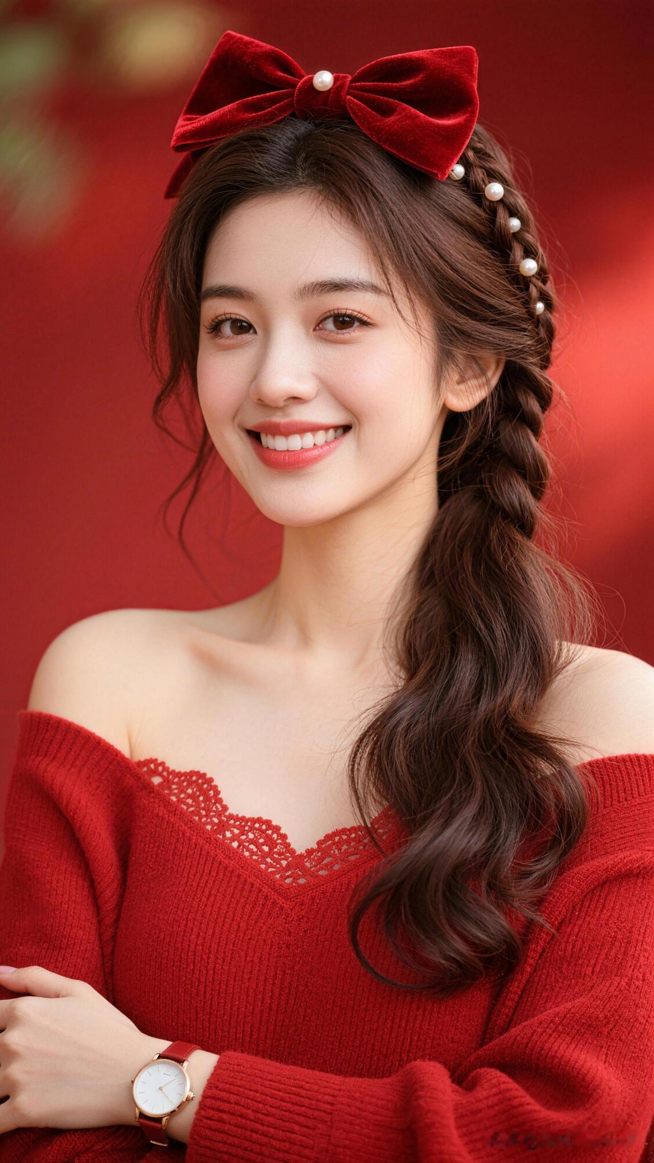 红衣美人笑，玉佩映秋光。看看气质女神的穿着搭配吧