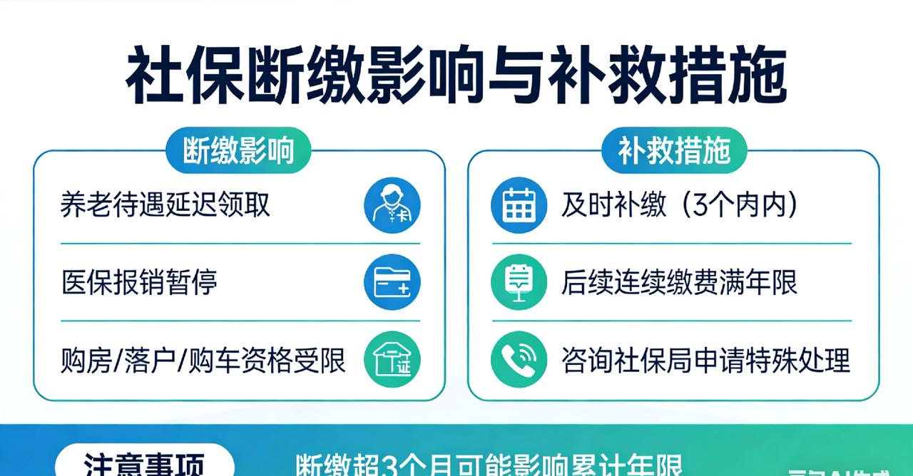 社保断缴一次别慌！2026年影响全拆解，这样补救一分钱不亏

最近好多朋友问我：