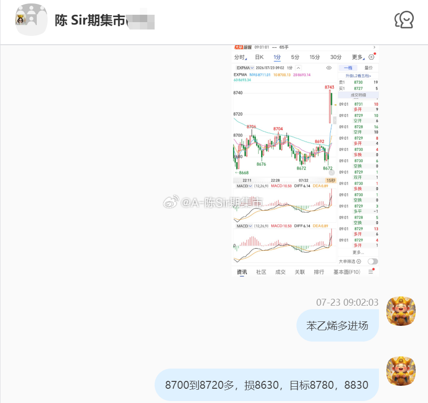 2026/7/23第一单【2608苯乙烯】苯乙烯完成220点！我们能在8700附