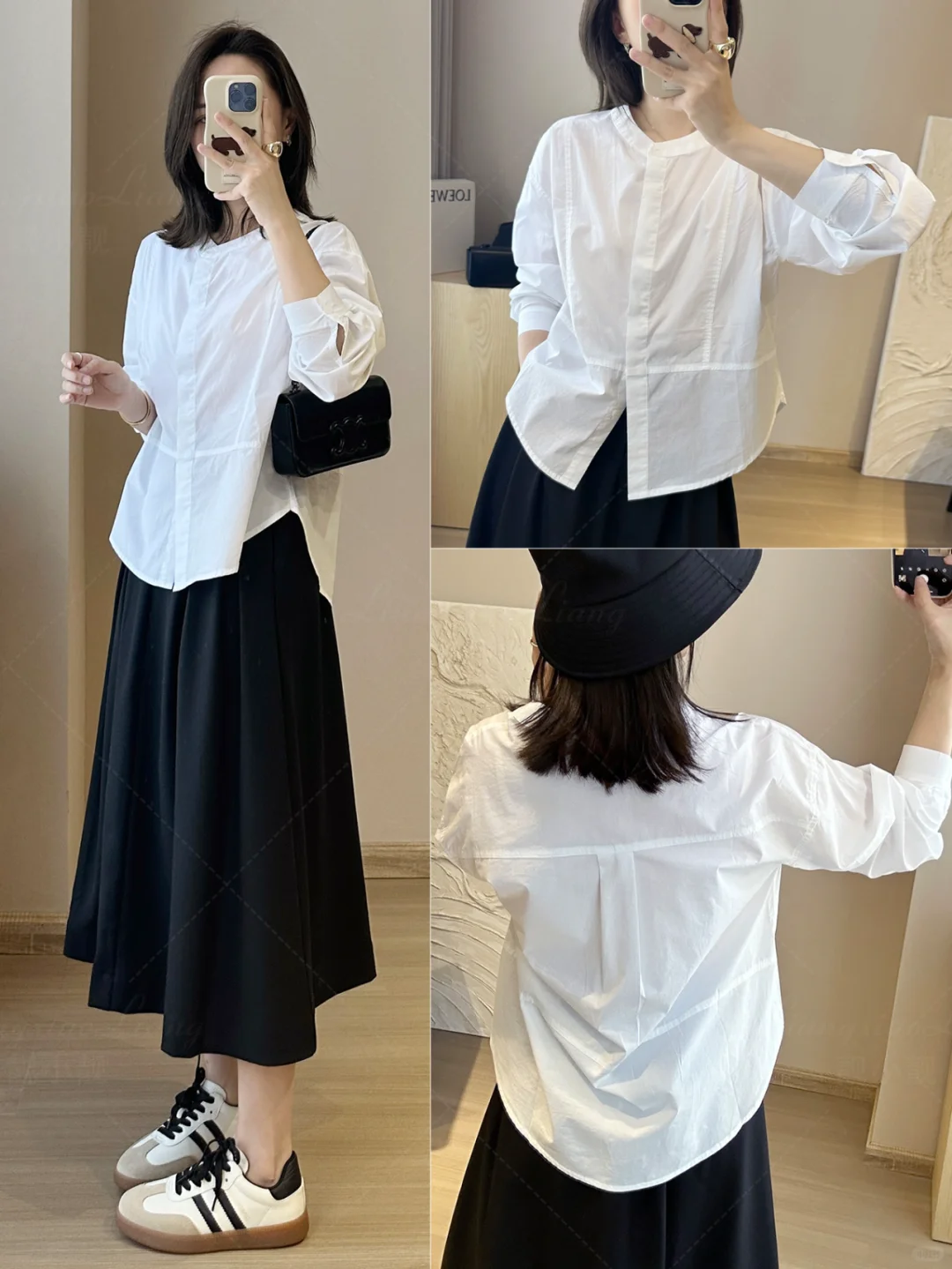 白衬衫+半裙，轻松显高10cm！高级时髦!