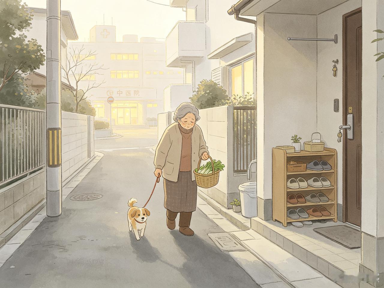 老伴感冒，住进中医院调理身体。
平日里家里的烟火日常，大多都是他在操劳。一日三餐
