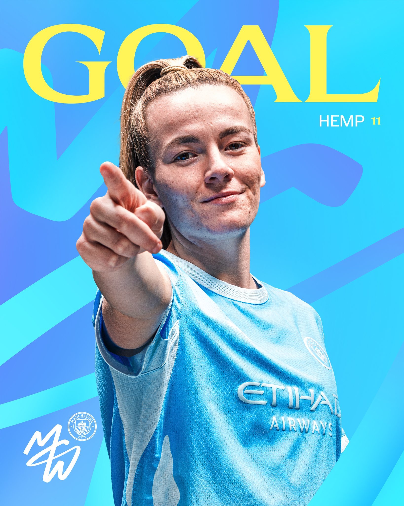 【GOAL】⚽️第45+1分钟，亨普左路射门经过折射入网！曼城扳平比分！！🩵 
