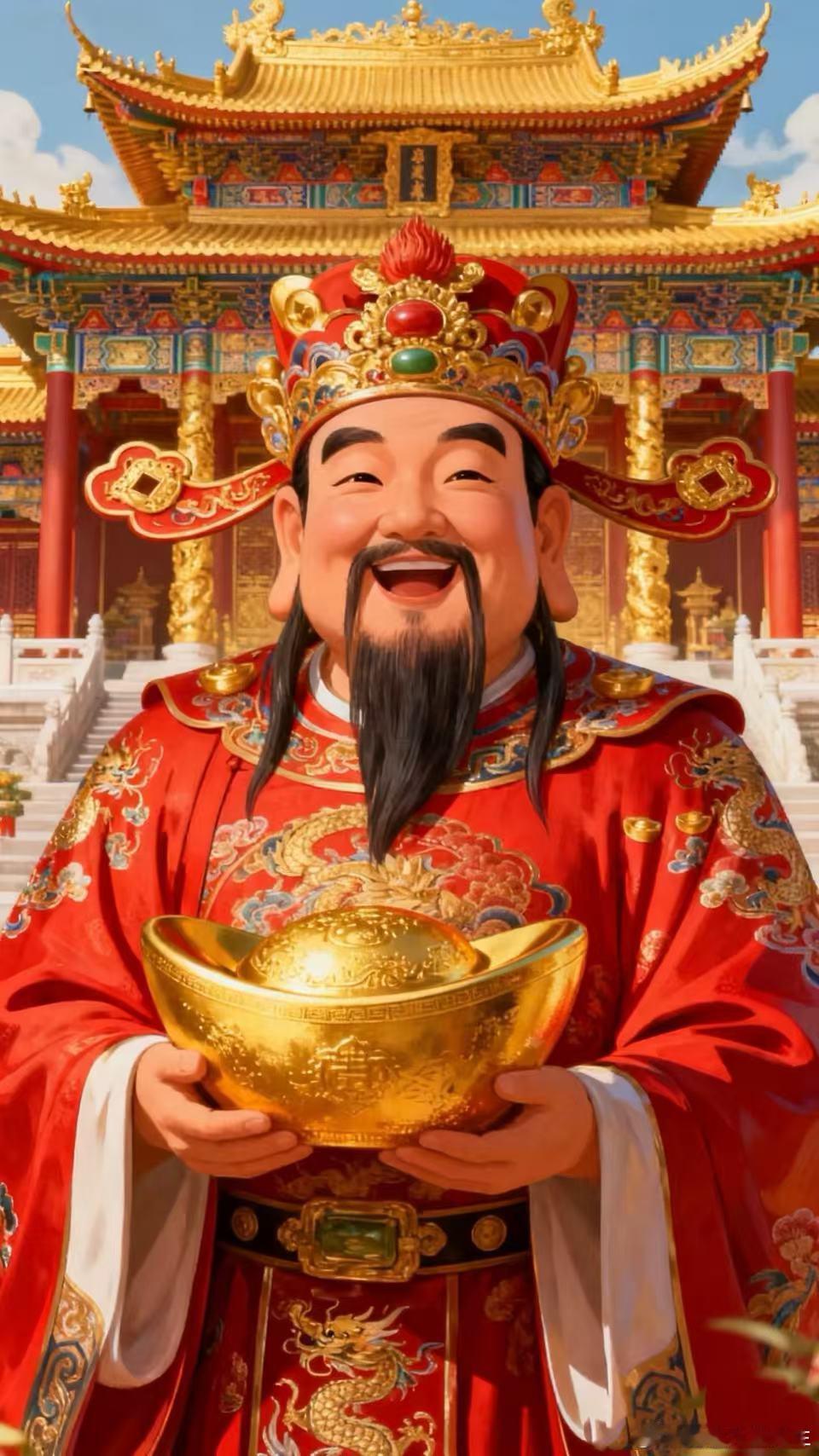 财神到，心怀感恩祈财来运转。愿过往破财皆成过往，往后财运步步攀升。取财有道积福积