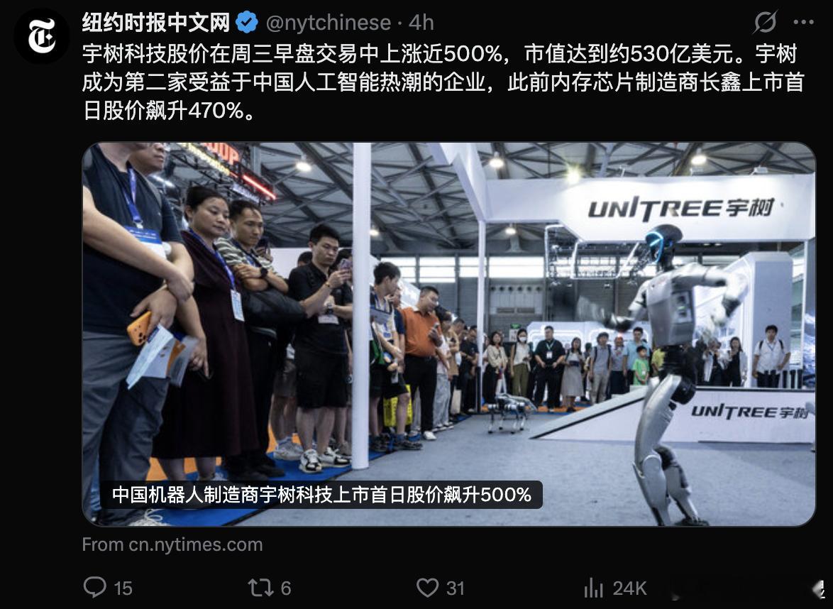 今天所有人都在聊宇树，一个个造富神话的背后，是国家的期许，国家扶持高精尖企业，让