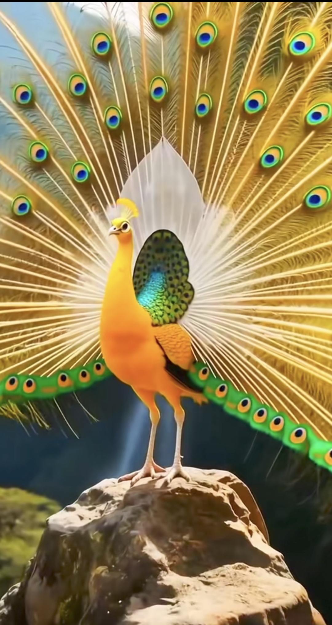 孔雀开屏是炫耀自己的美丽风景 飞来飞去的孔雀