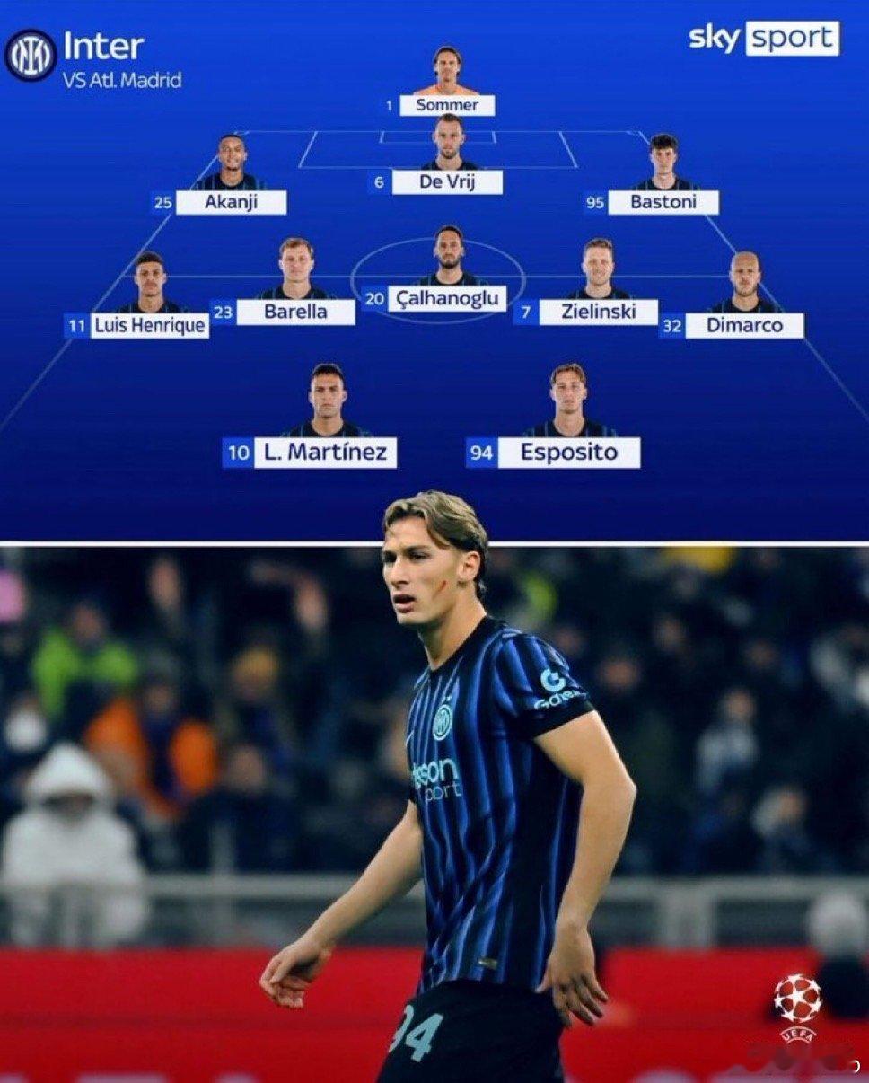 SKY最新的首发预测如下国际米兰国际米兰0比1ac米兰热点现场 预计恩里克首发