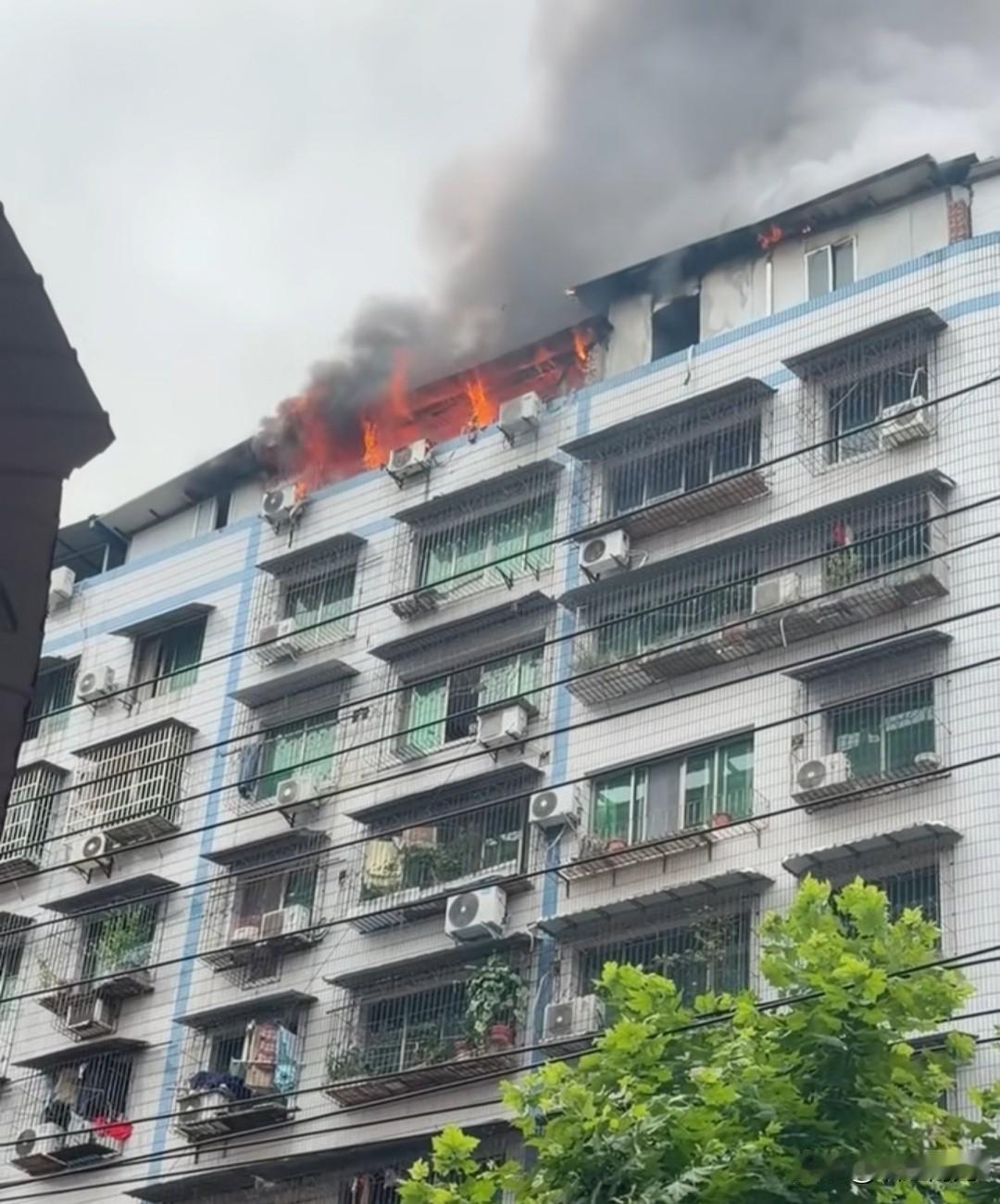 今（10）日11时许，网友在社交平台发布视频并称：“顺庆西门坝街一住户家发生火情