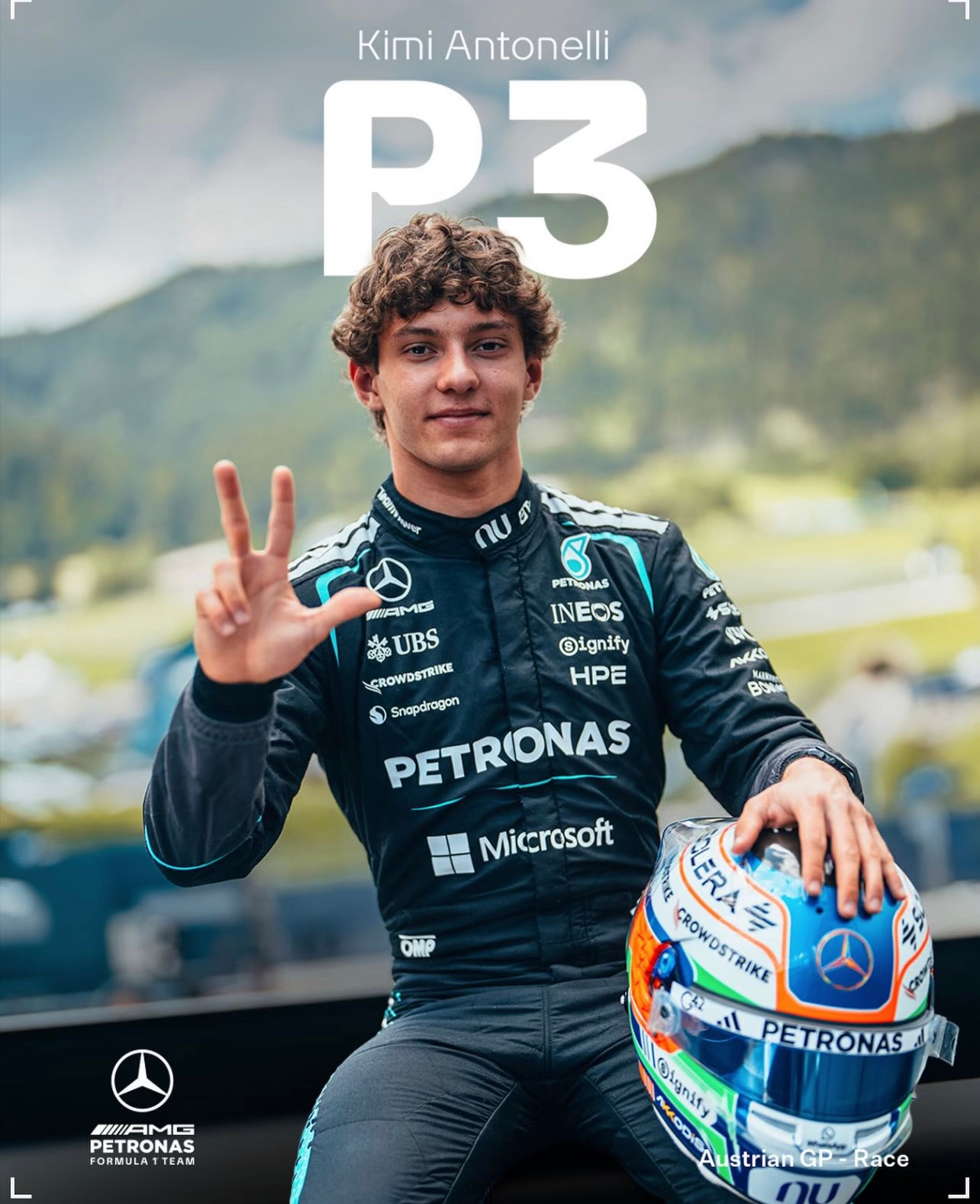 2026f1奥地利大奖赛 安东内利拿到奥地利大奖赛P3，赛后小Kimi称自己进入