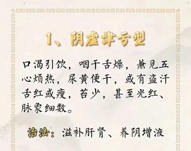 中医调理代谢，常见分为哪几种体质分型