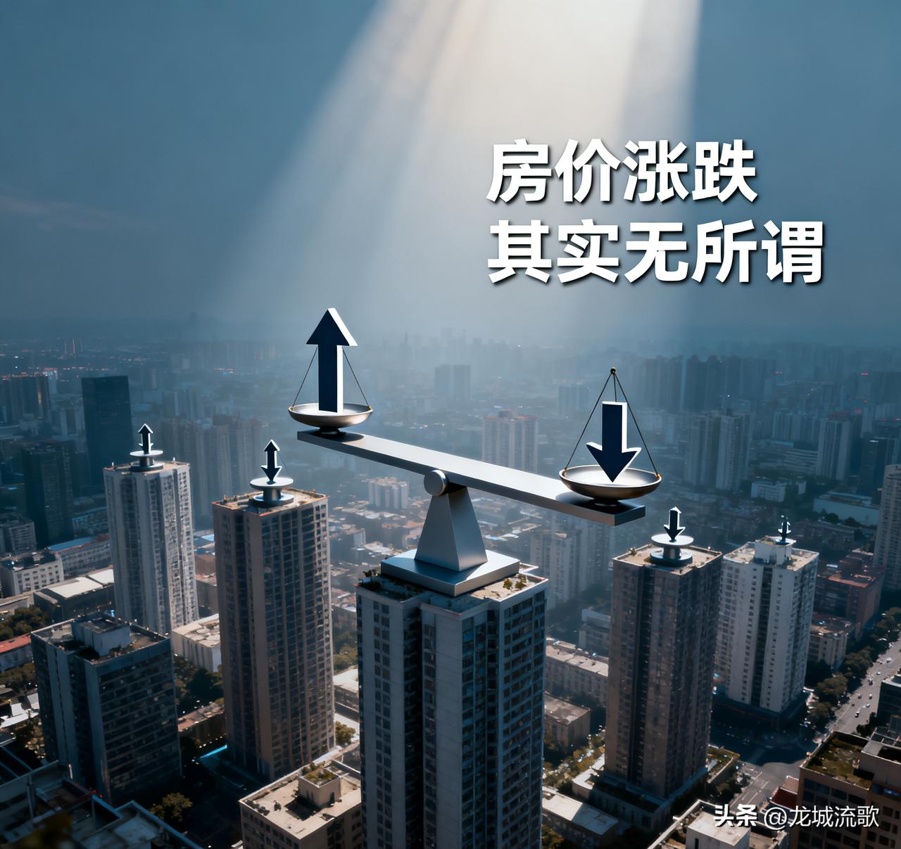 买房子，其实是无所谓涨跌的！
即使房价涨了，富人们也能买得起，涨跌无所谓。
即使