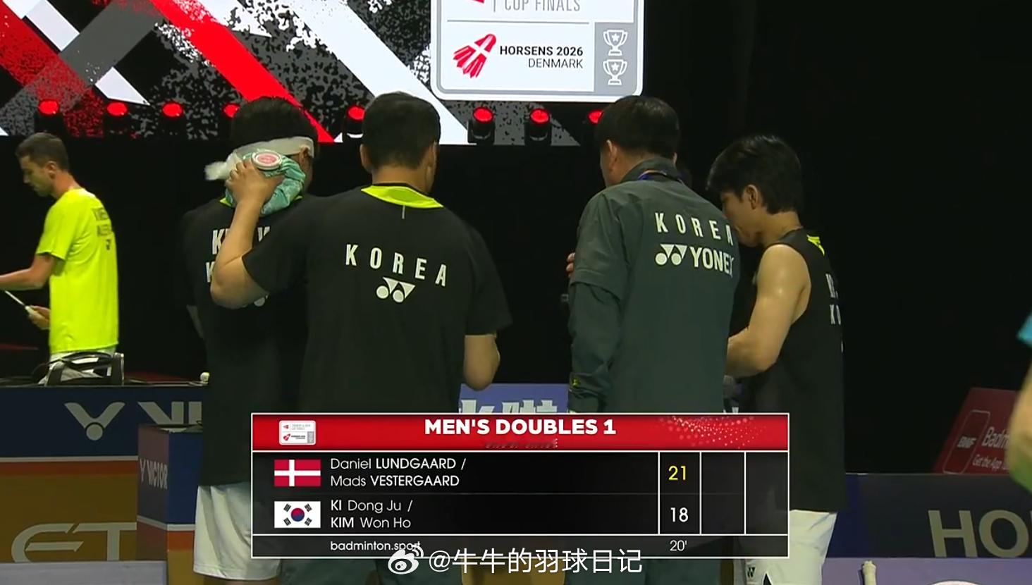 汤杯C组 丹麦 1-0 韩国男单 安东森 11-21 21-17 21-15 俞