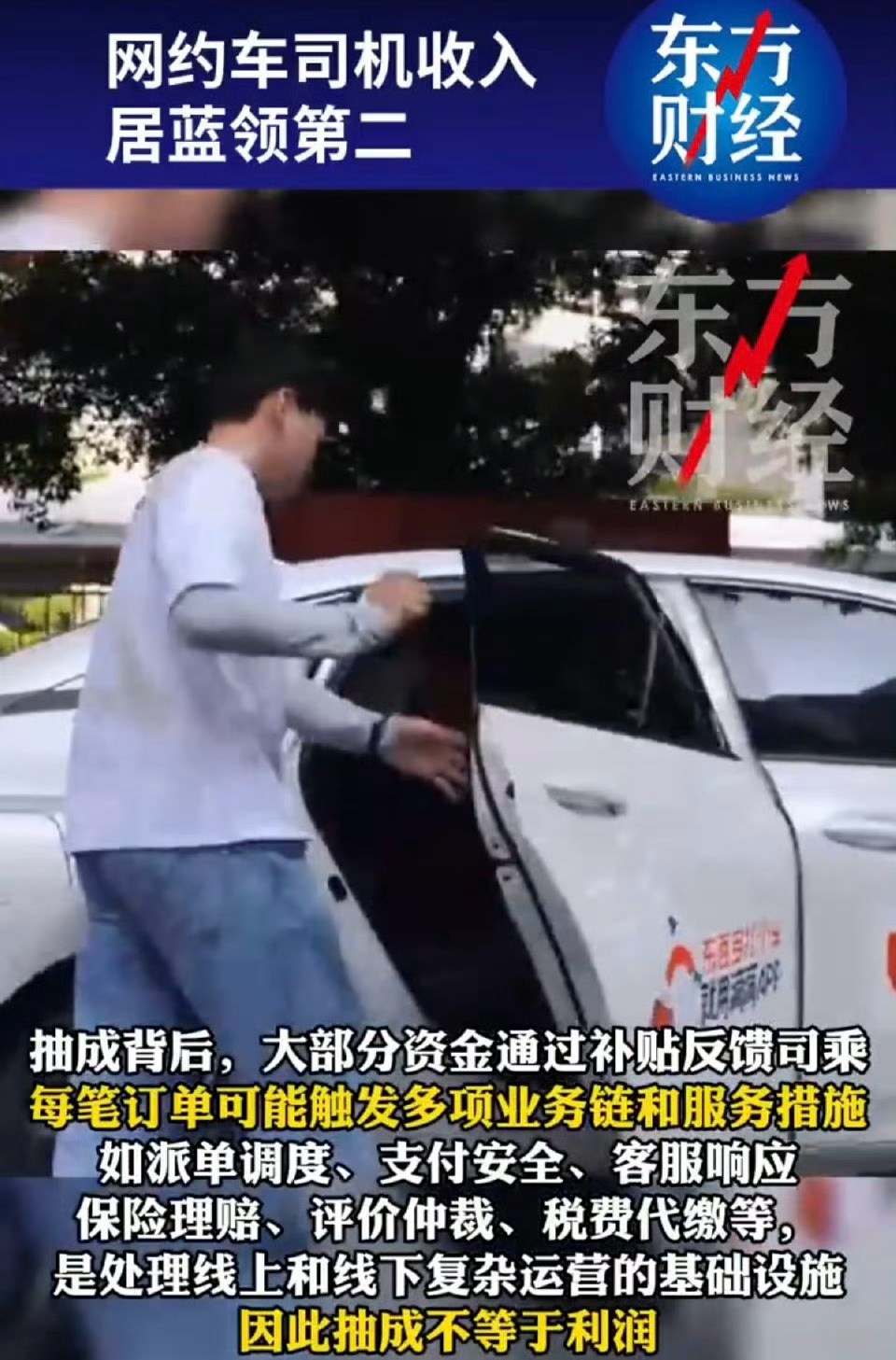 统计称网约车司机月均收入7623元原来网约车平台抽成不等于利润 部分省会城市，7