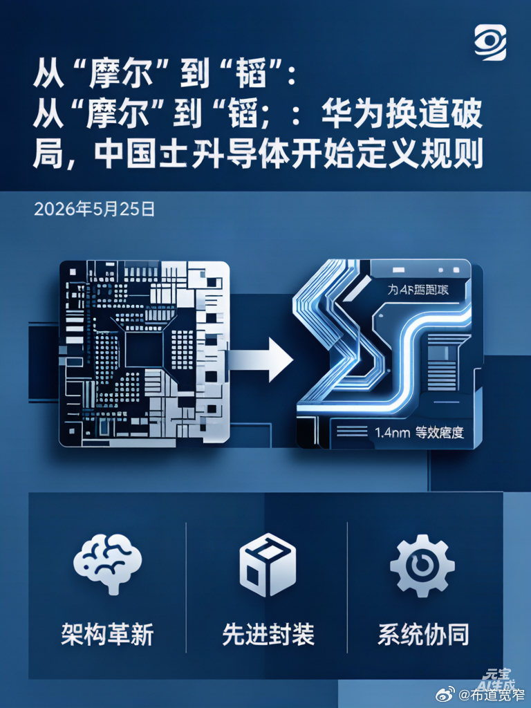 互联网技术 【从"摩尔"到"韬"：华为换道破局，中国半导体开始定义规则】今天（2