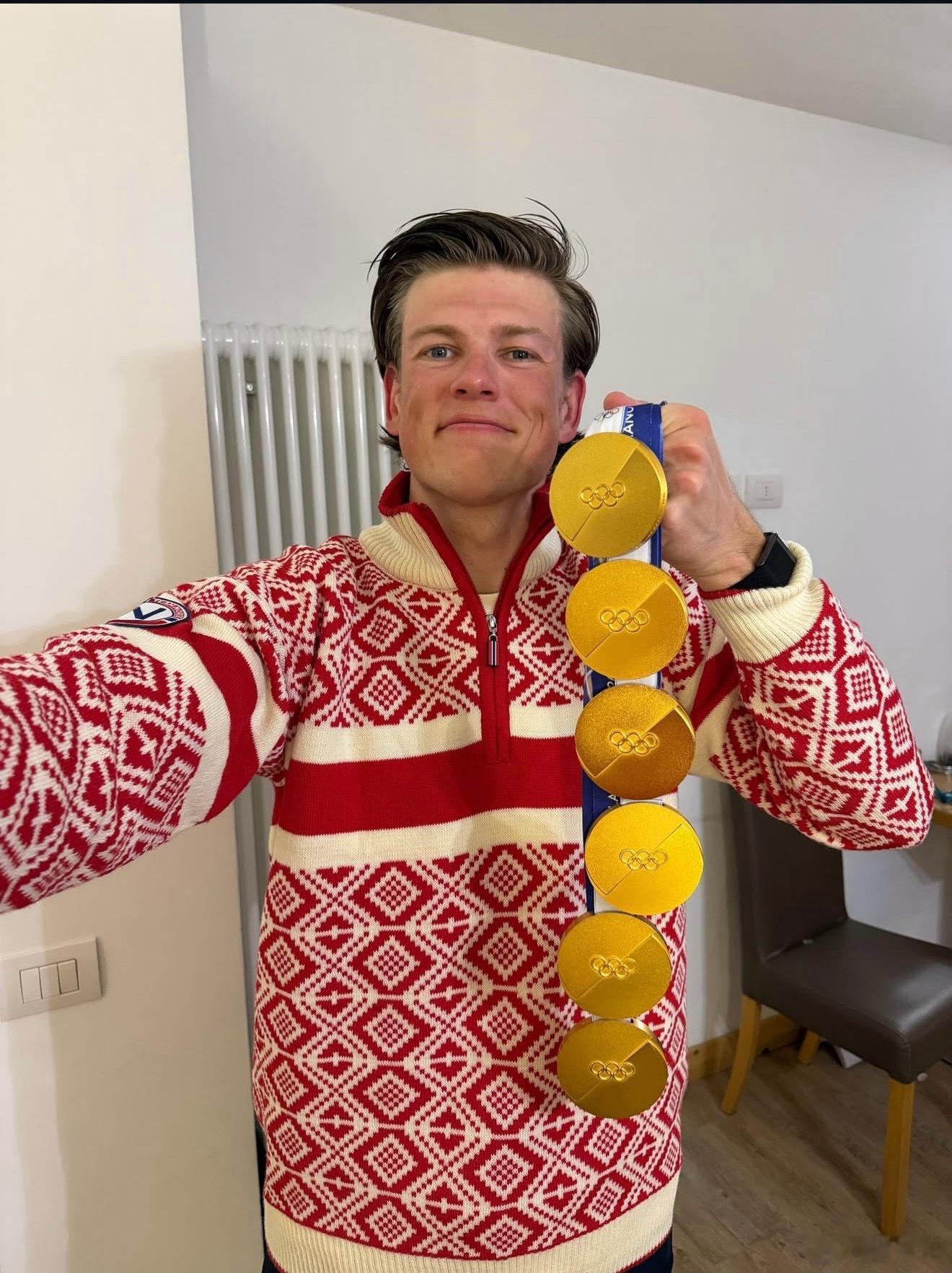 米兰冬奥即将落幕，图一是 29 岁的挪威运动员约翰内斯·克莱博Johannes 