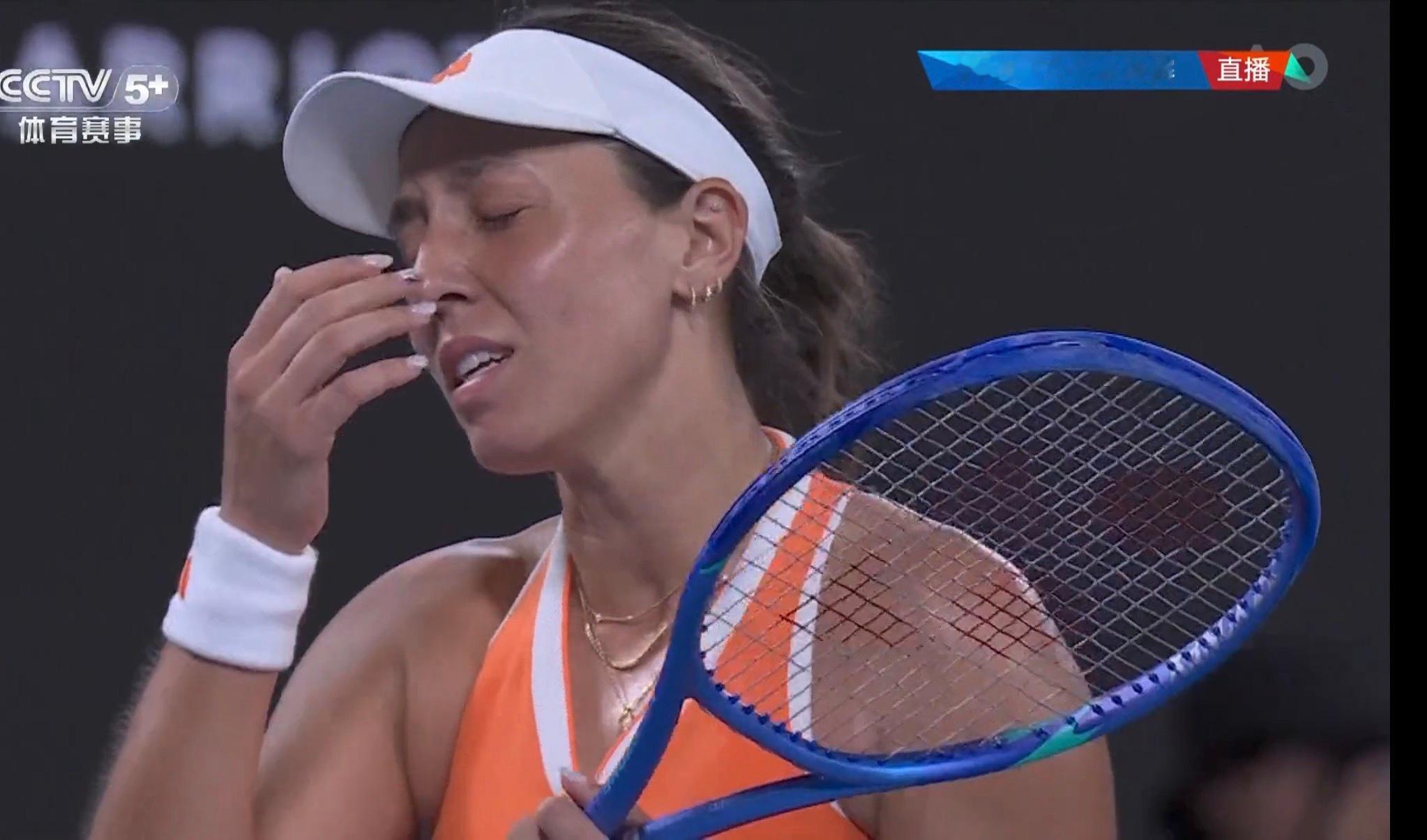 莱巴金娜vs佩古拉 大富已经戴上痛苦面具澳网2026