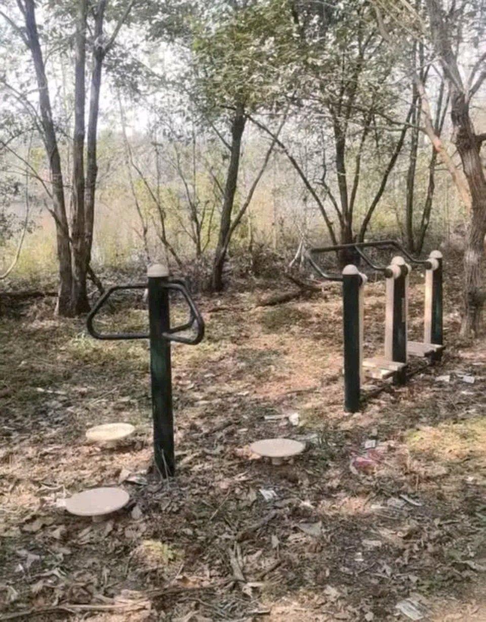 河南南阳一村子，健身器材安装在荒郊野地，这事你怎么看？

荒郊野地里，一台双人漫