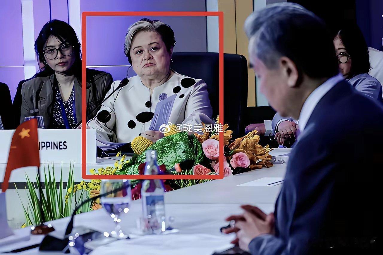 菲律宾女外交部长的这表情耐人寻味！不服？不甘？不懈？ 