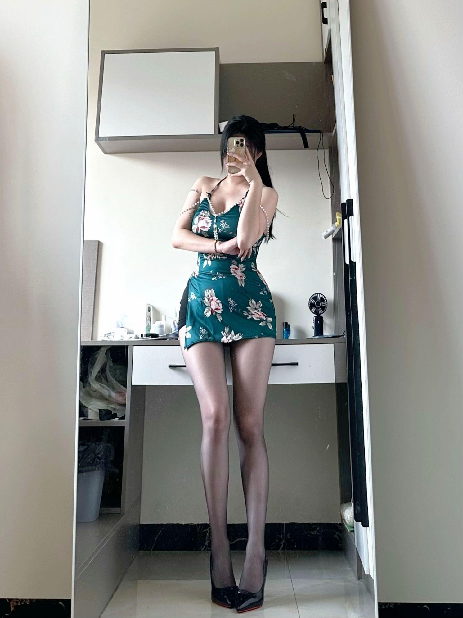 旗袍 漫画腿 包臀裙 小妈氛围感 黑丝