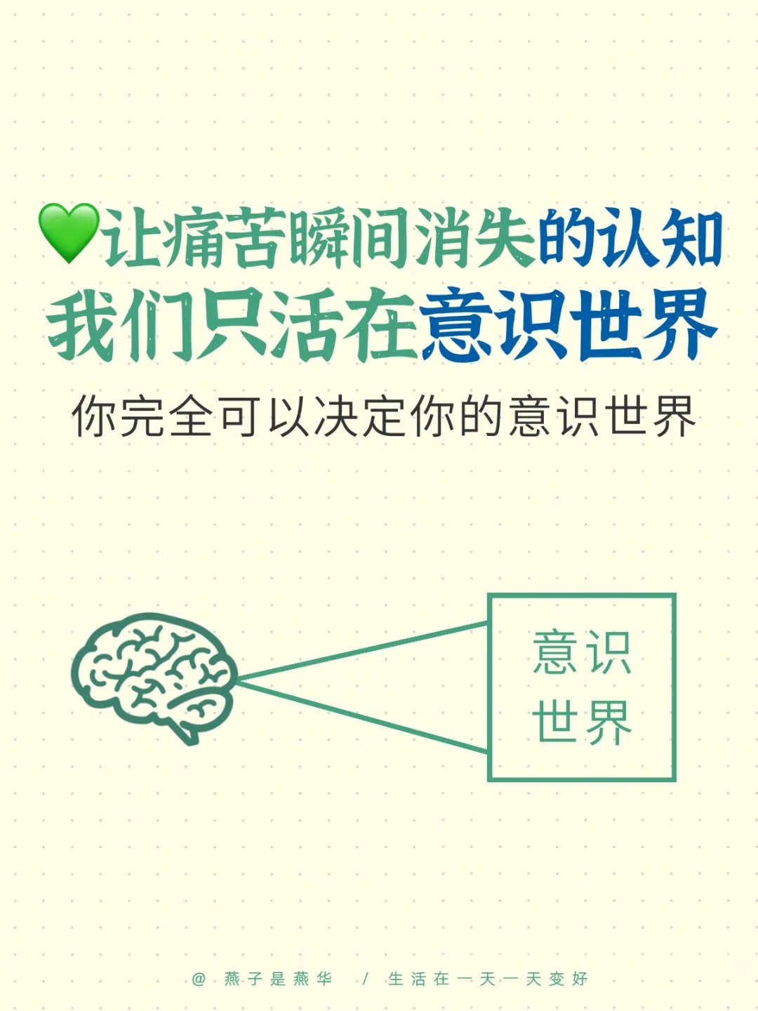 让痛苦瞬间消失的认知: 我们只活在意识世界