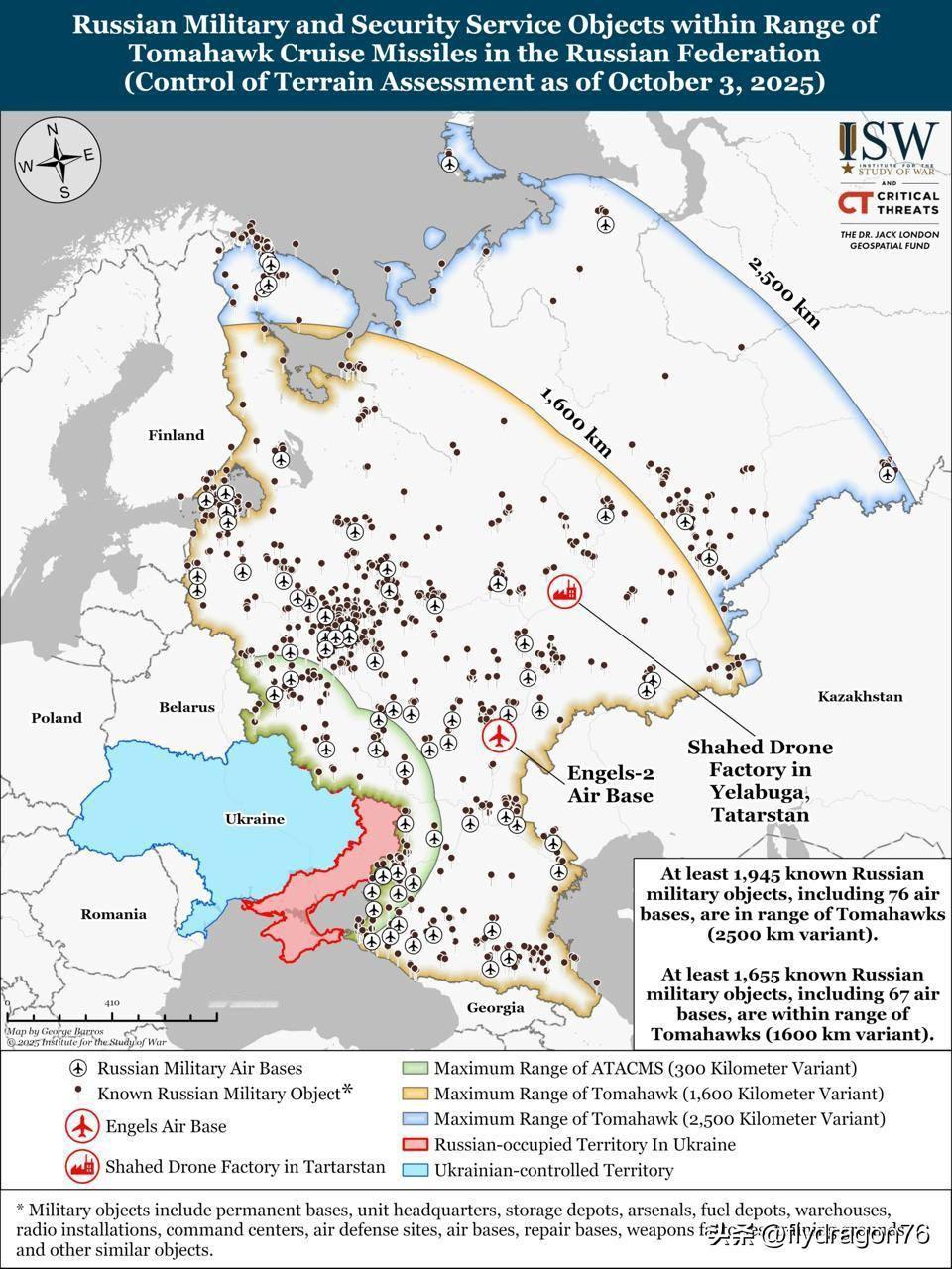 🇷🇺🇺🇦西方分析人士试图估算，如果“战斧”导弹被转移到乌克兰，理论上有多