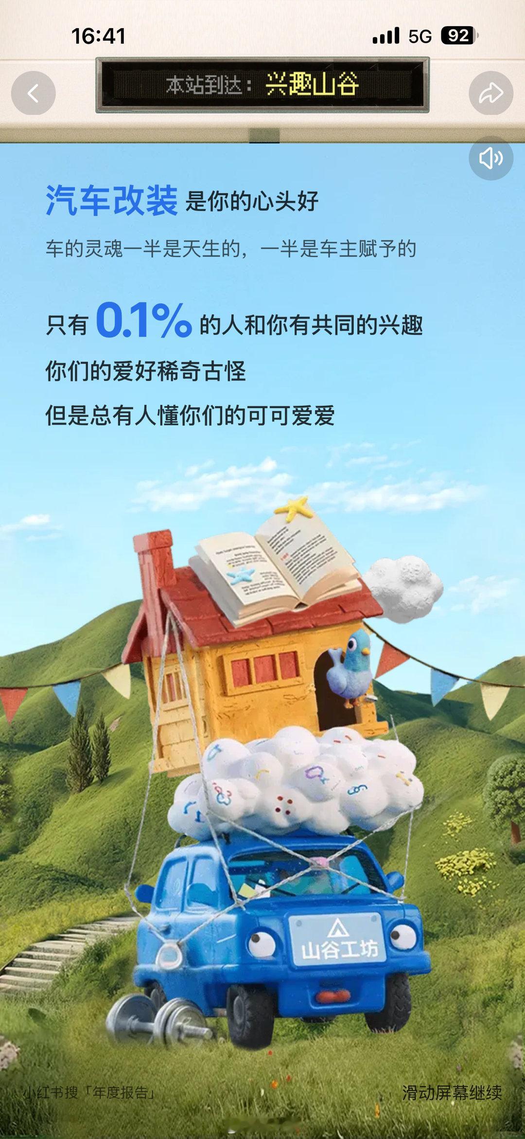 刚看完🍠那边我的年报，只有0.1%的人和我有共同爱好，难怪在🍠汽车不太好做啊