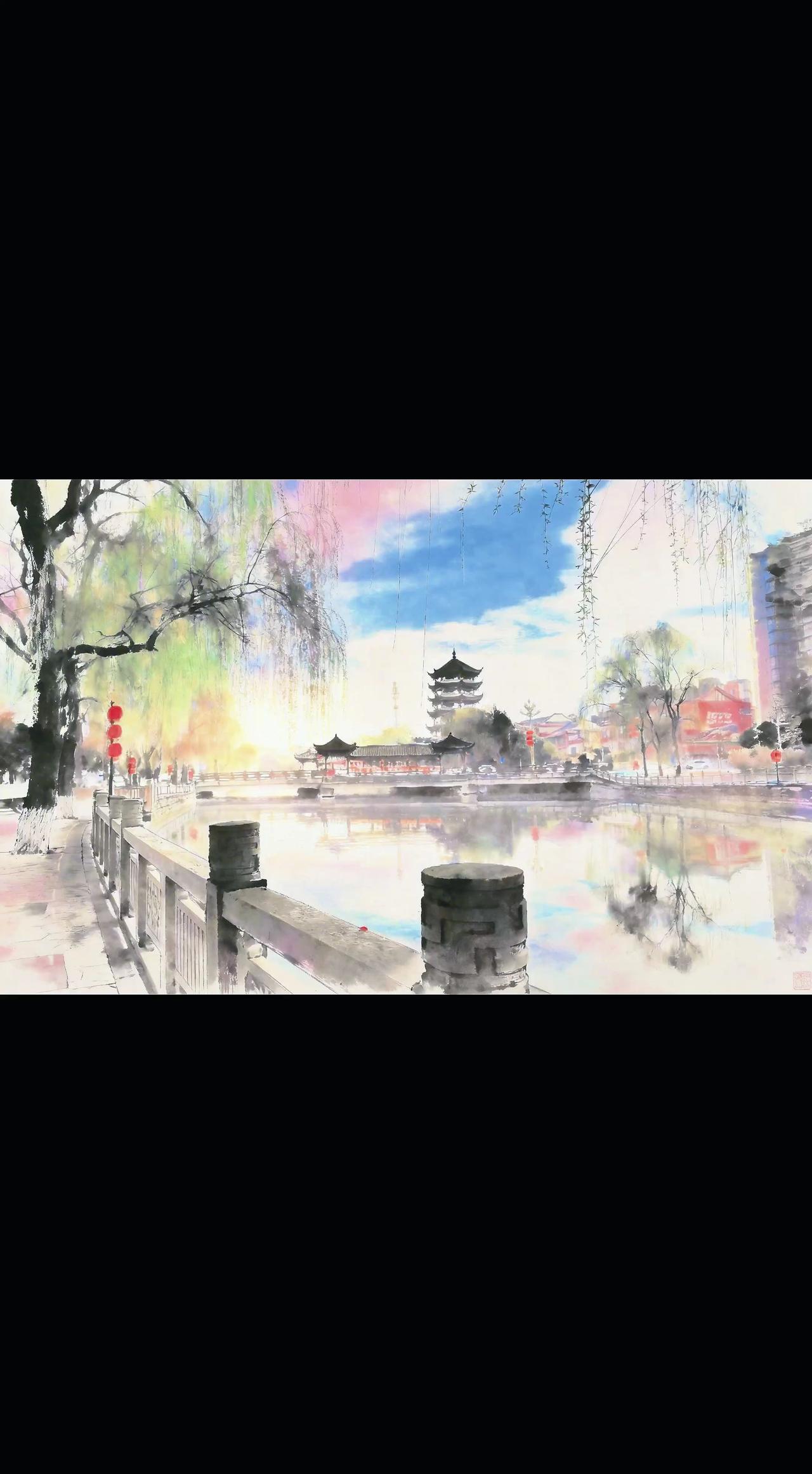 AI水墨柔光风 随变ai随便玩 展示你拍的城市风景 我用摄影看世界 记录旅游摄影