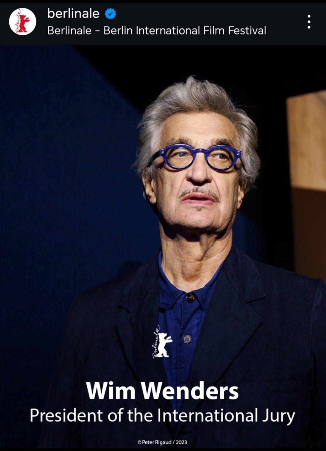 柏林电影节官宣导演维姆·文德斯(《完美的日子》《德州巴黎》《天使之城》)将担任主