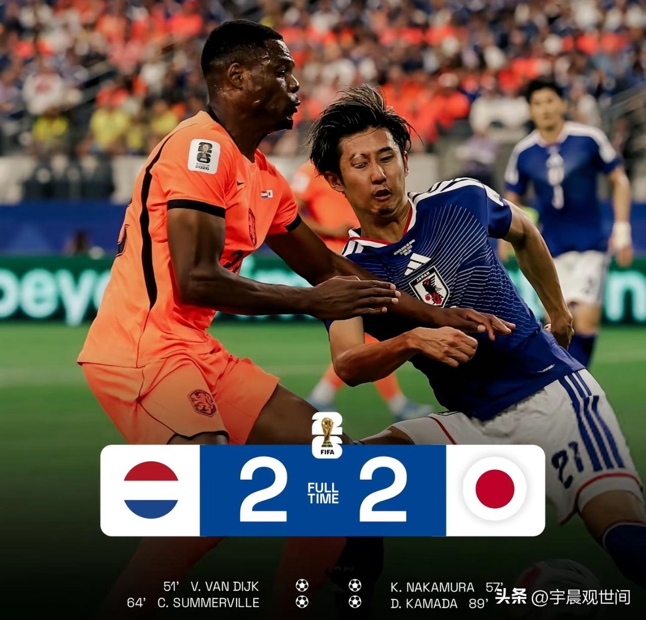 日本蓝武士在与荷兰队的比赛中，靠着严明的纪律，搭配着行云流水的团队配合，全场始终